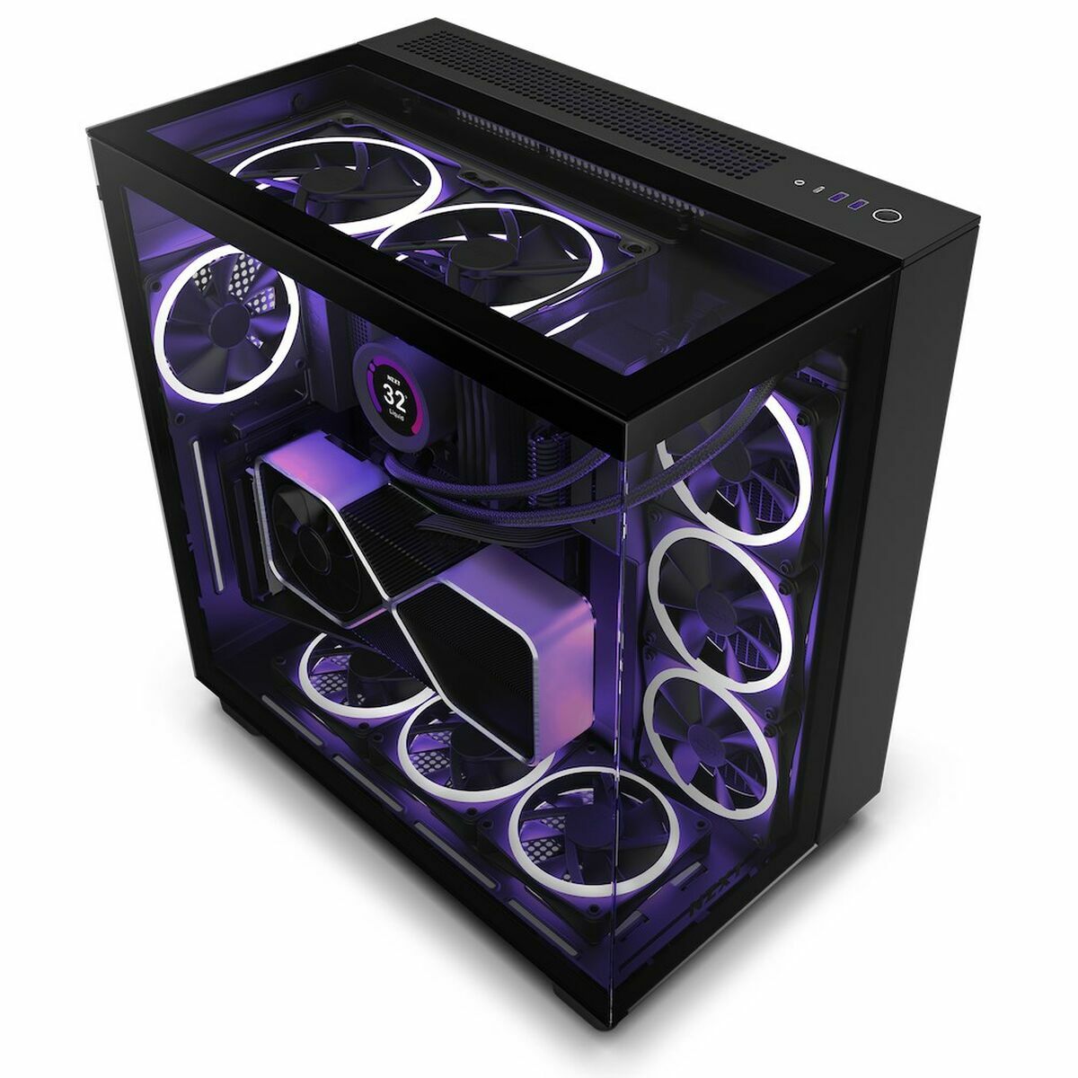 ATX Semitorn NZXT H9 Elite Svart - 2