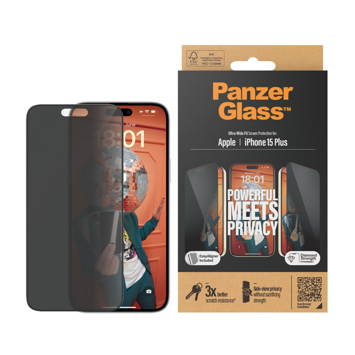 Skärmskydd för Mobiltelefon Panzer Glass P2811 Apple - 3