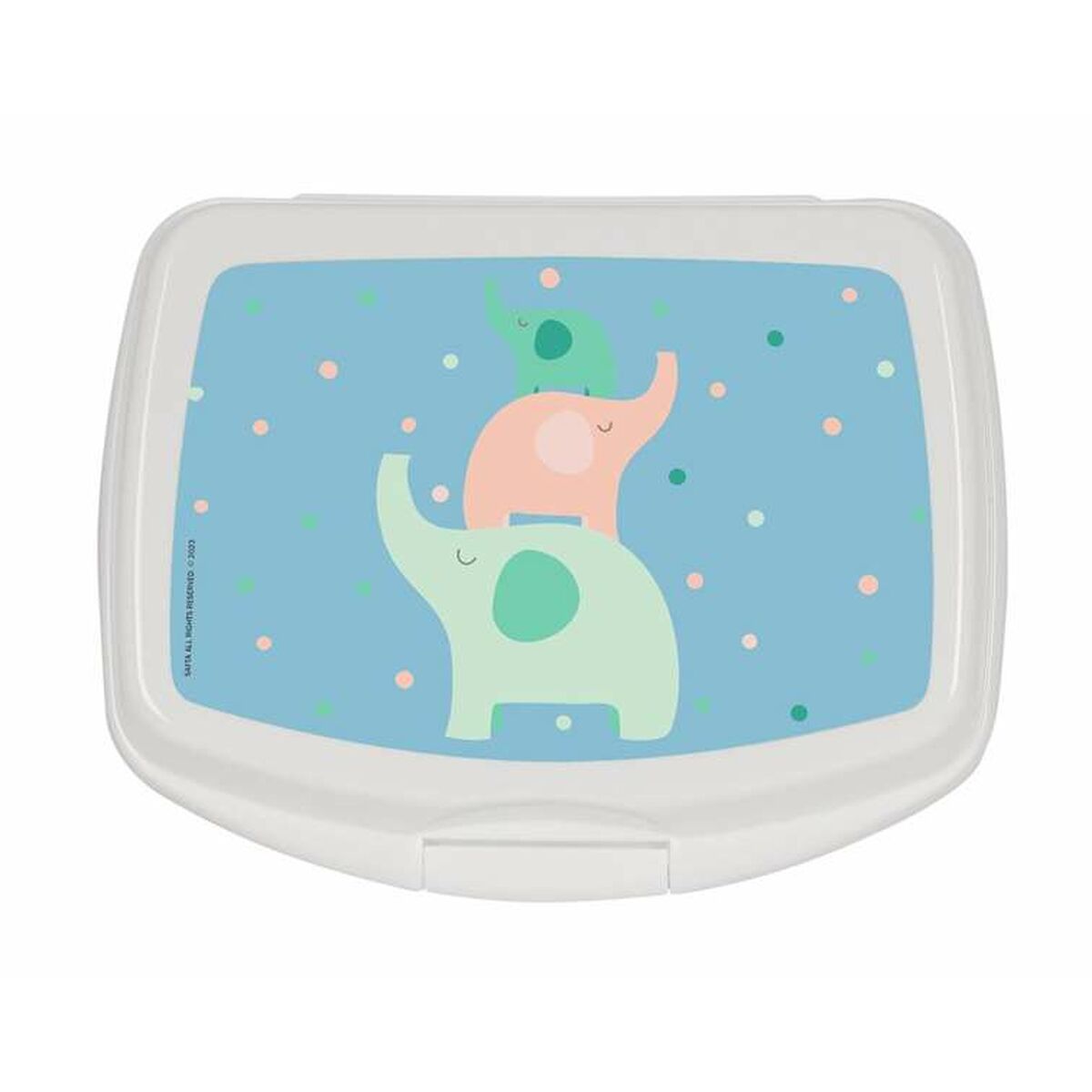 Smörgåslåda Safta Elefantes Mint Polyuretan 17 x 6 x 14 cm - 2
