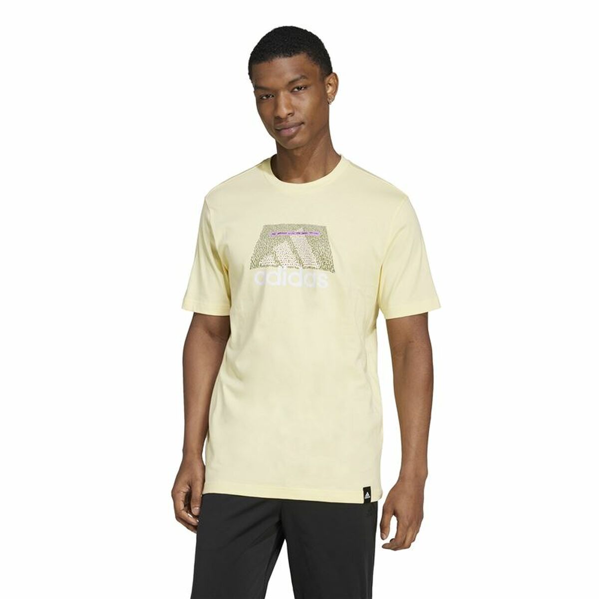 T-shirt med kortärm Herr Adidas Codes Bos Graphic Gul - 2