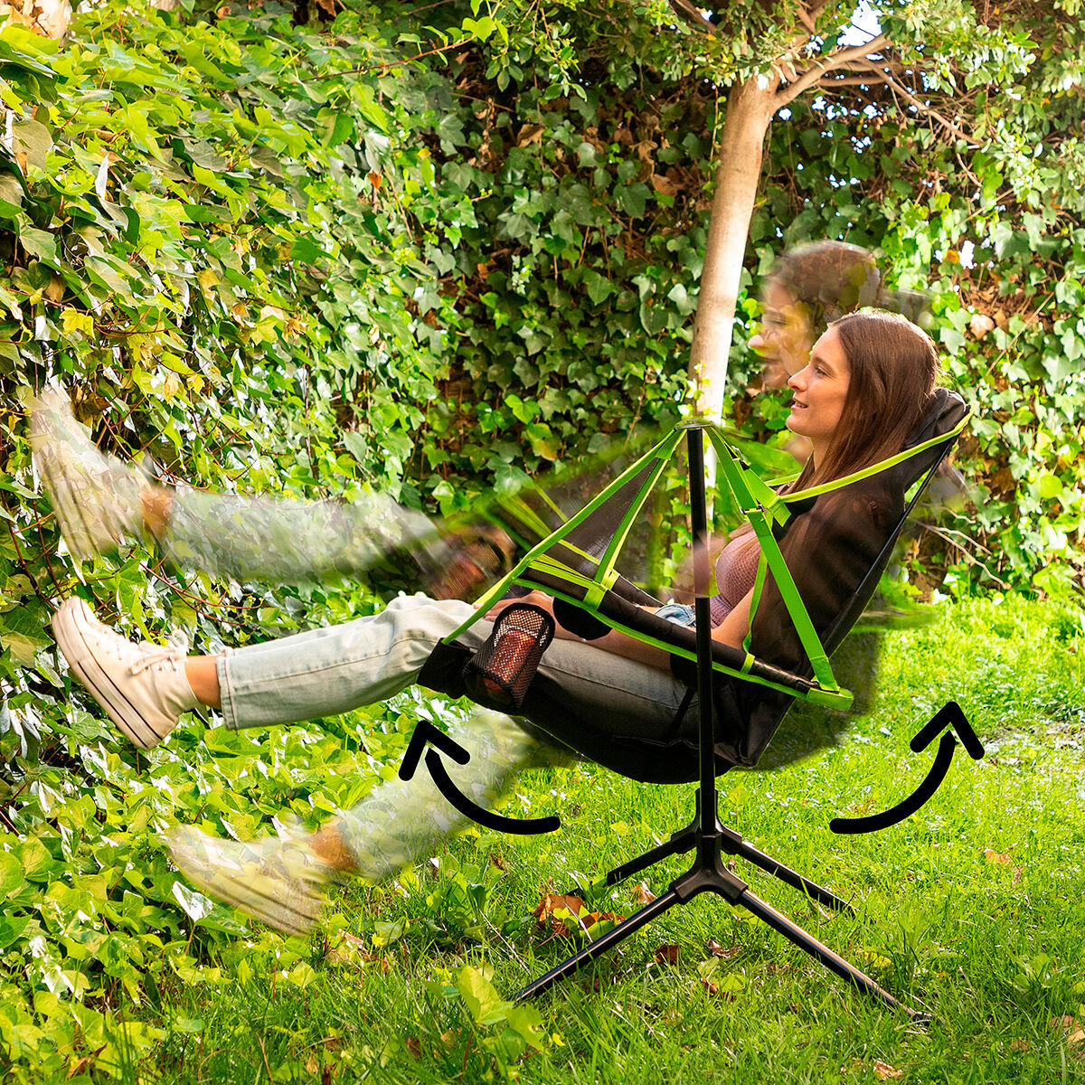 Hopfällbar campingstol med gungfunktion Kamprock InnovaGoods - 18