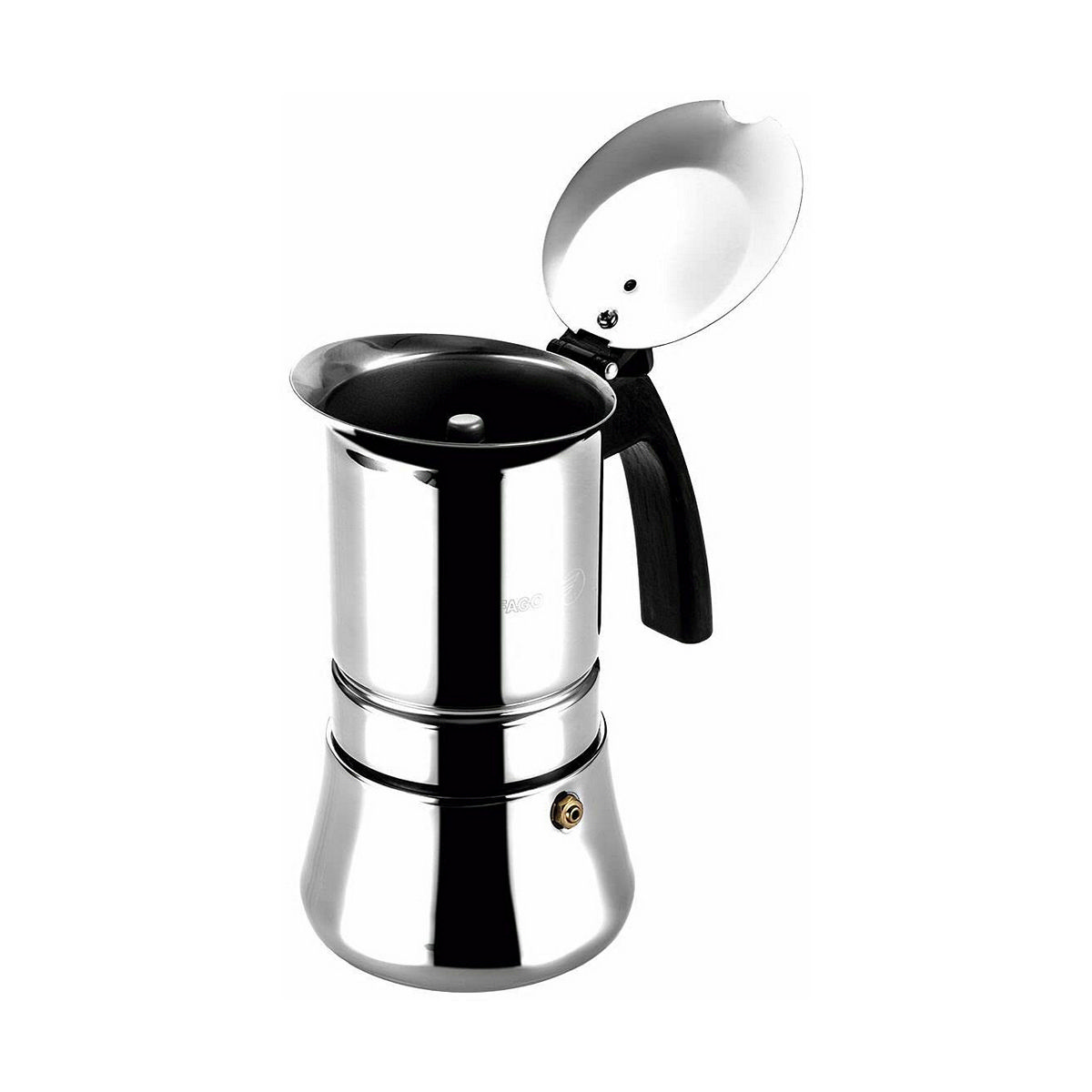 Italiensk Kaffepanna Fagor Rostfritt stål 18/10 10 Csészék Svart - 9