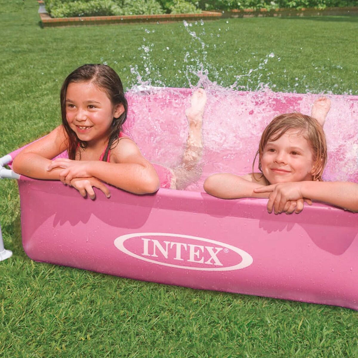 flyttbar pool Intex 342 L 122 x 30 x 122 cm Rosa (3 antal) - 6