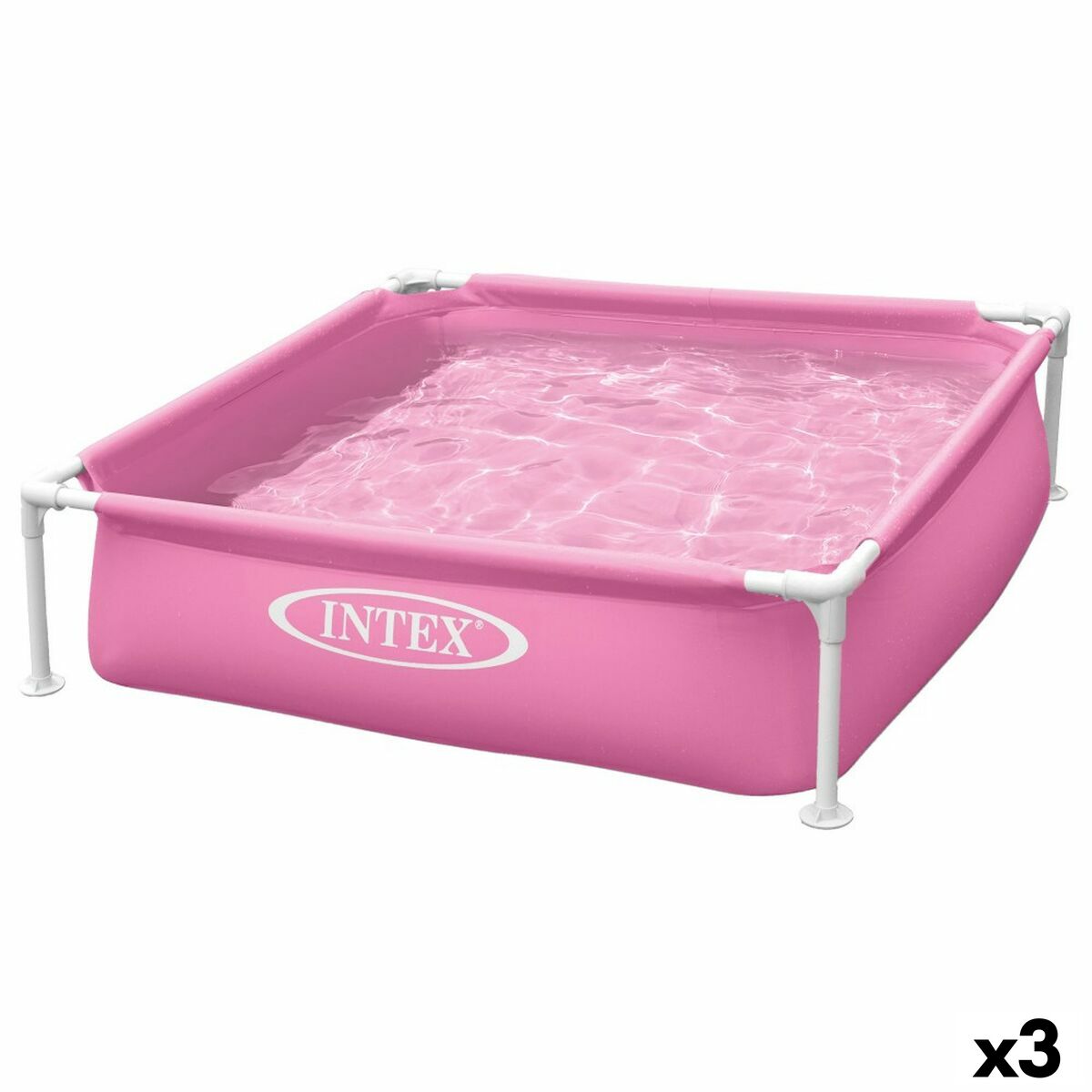 flyttbar pool Intex 342 L 122 x 30 x 122 cm Rosa (3 antal) - 7
