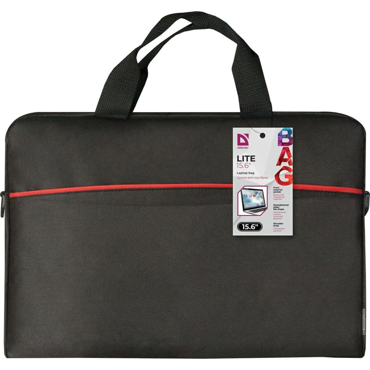 Laptopväska Defender Lite Svart Guld Svartvit 15,6'' - 14