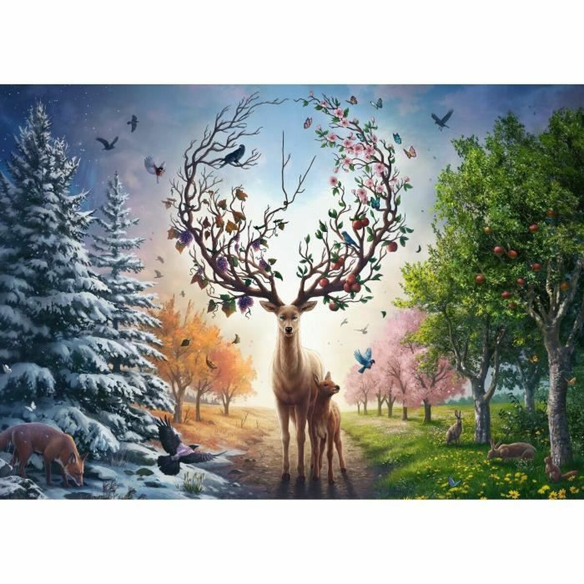 Pussel Ravensburger The magic deer and the four seasons - 2