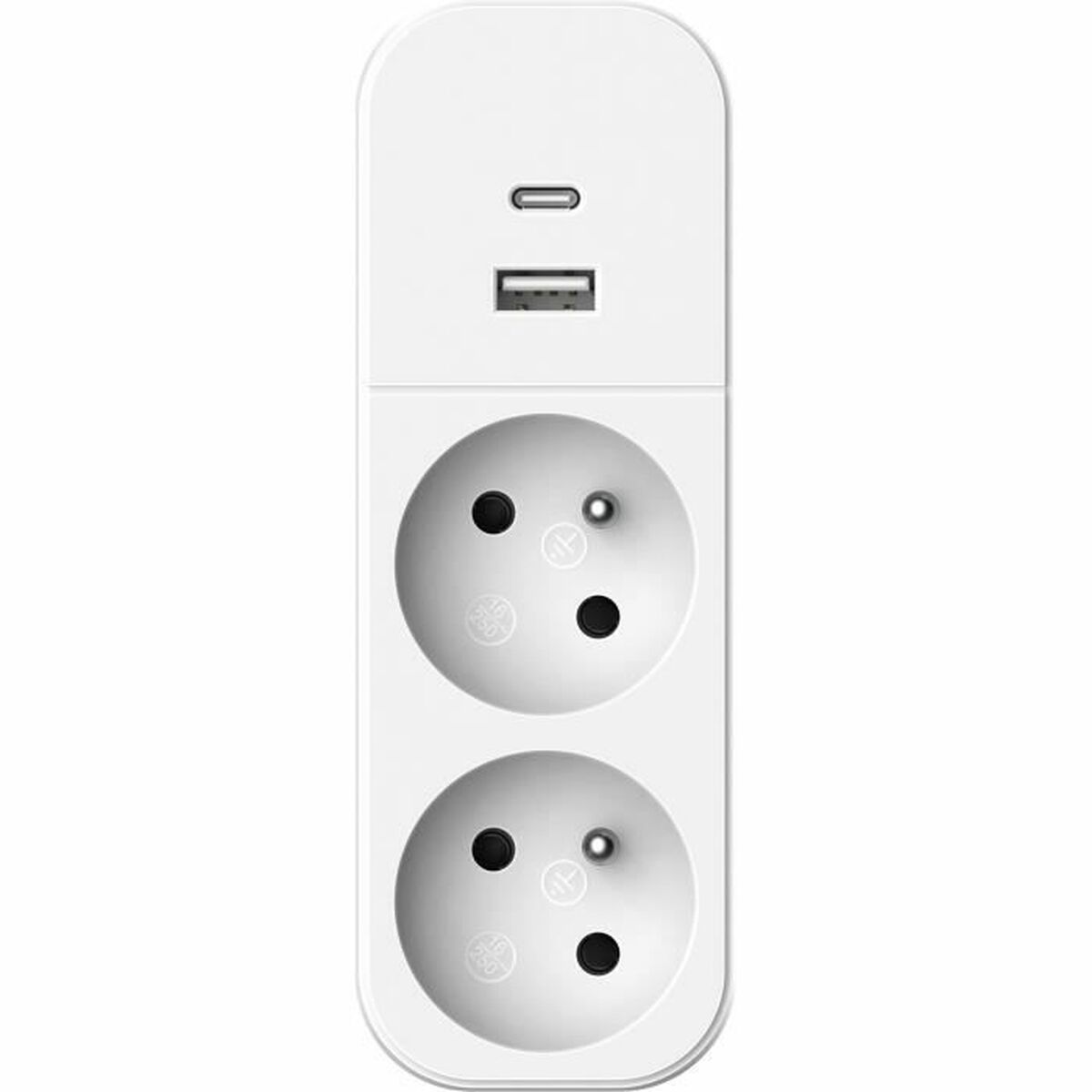 Ellist 2 Tomas-uttag med brytare QUARX 3680 W - 3