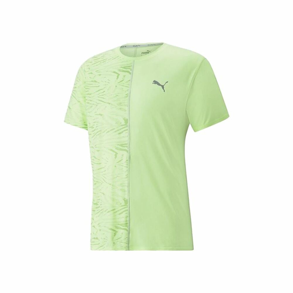 Sporttröja med ärmar Puma Run Graphic Limegrön - 3