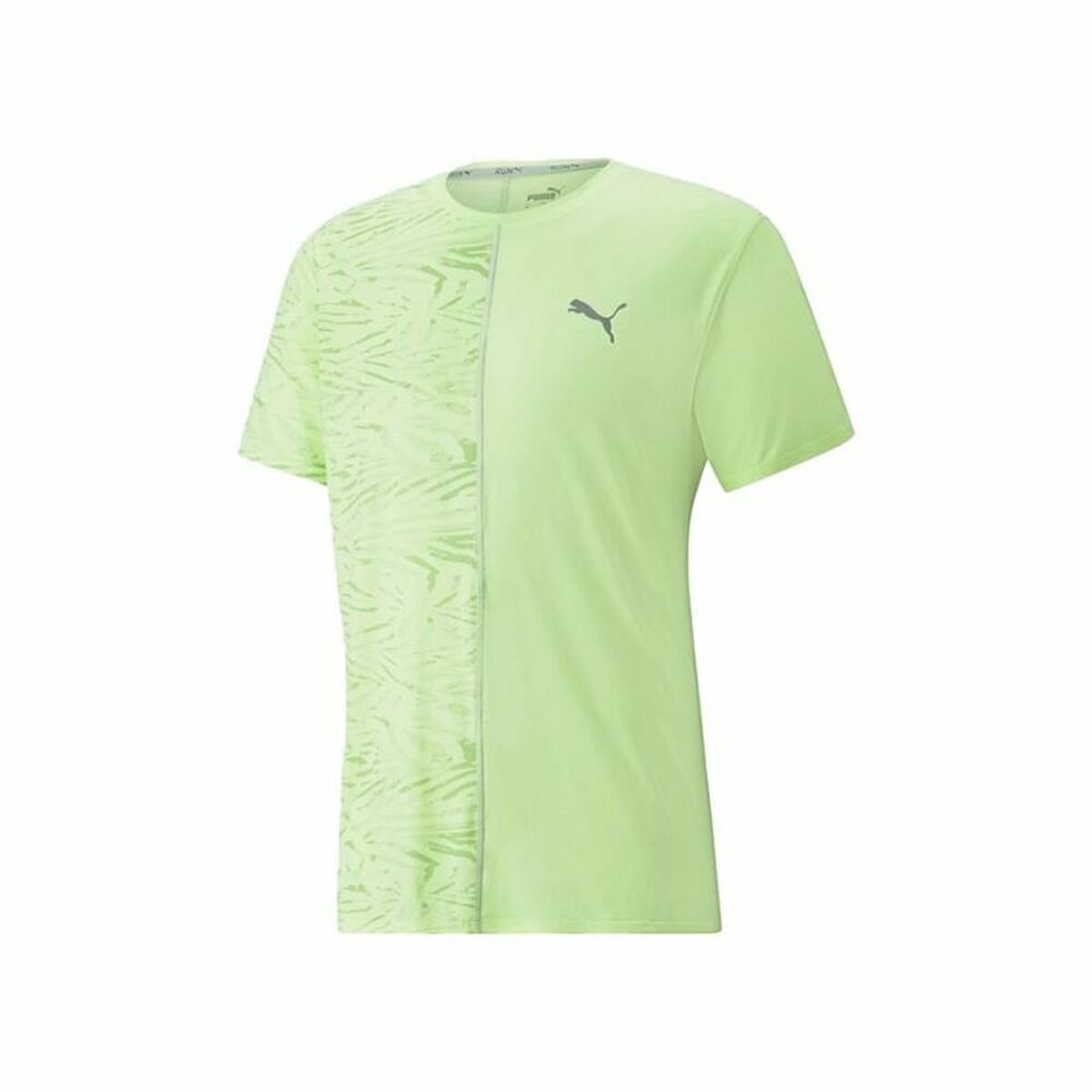 Sporttröja med ärmar Puma Run Graphic Limegrön - 10
