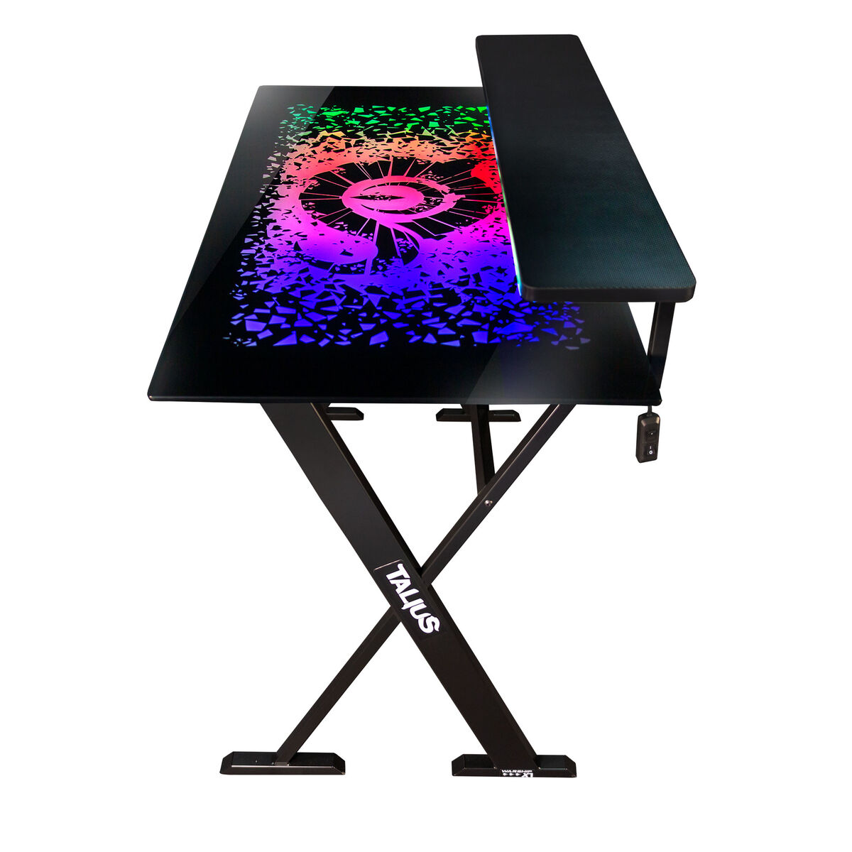 Skrivbord Gaming Talius Warship X1 120 x 60 x 76 cm Svart Stål - 3