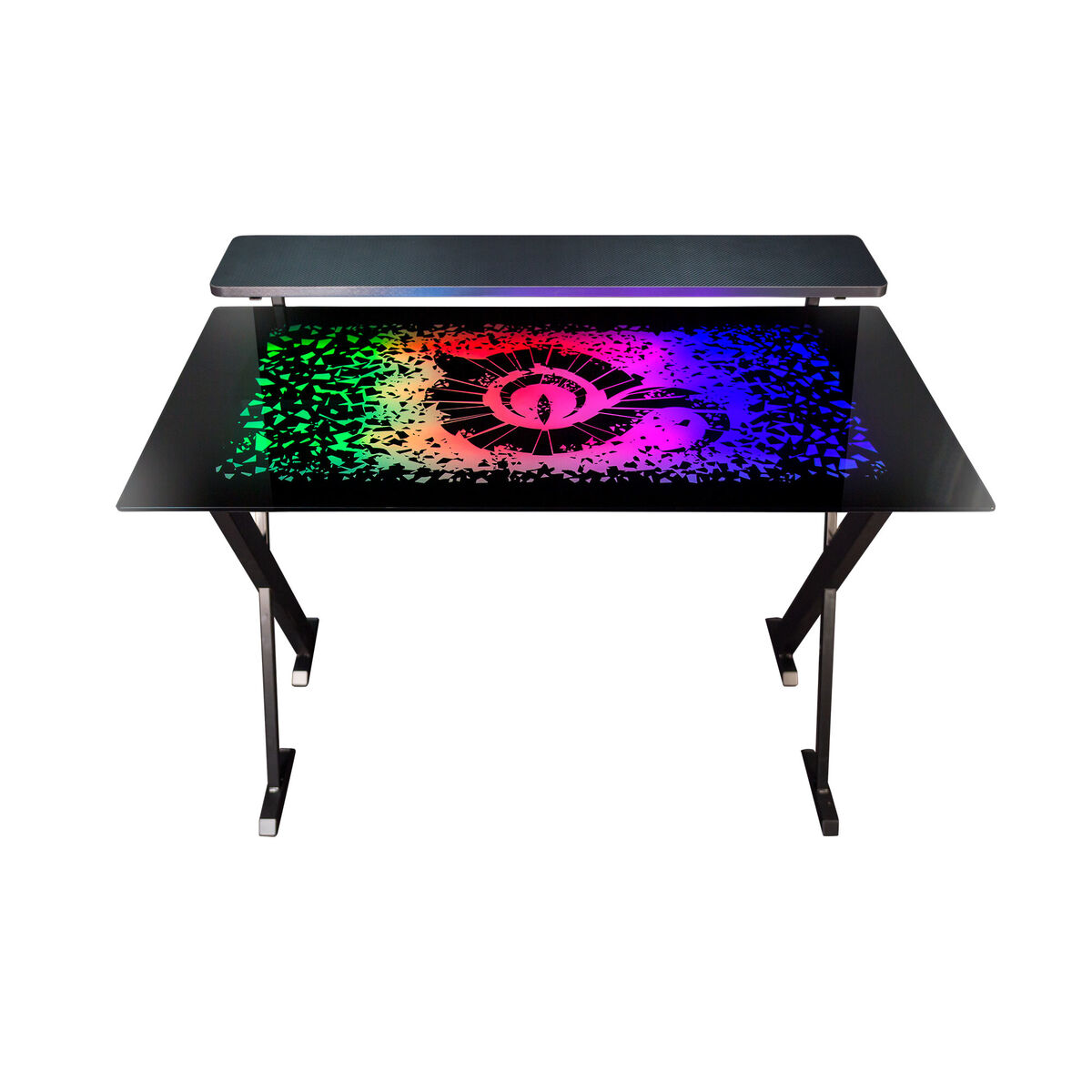 Skrivbord Gaming Talius Warship X1 120 x 60 x 76 cm Svart Stål - 2