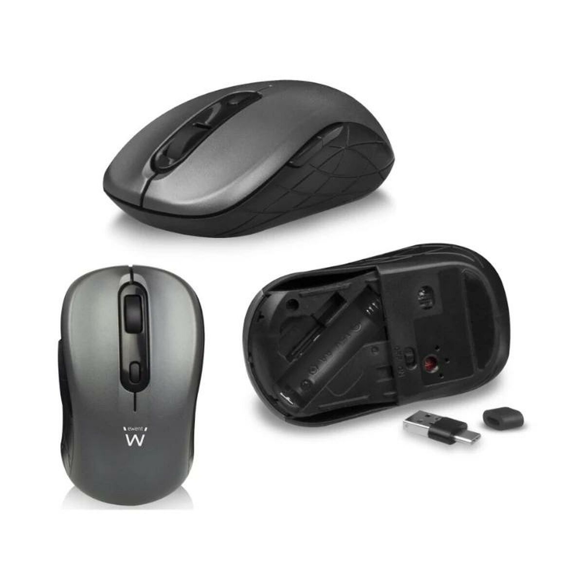 Tangentbord och Mus Ewent EW3272 Svart Qwerty Spanska QWERTY - 3