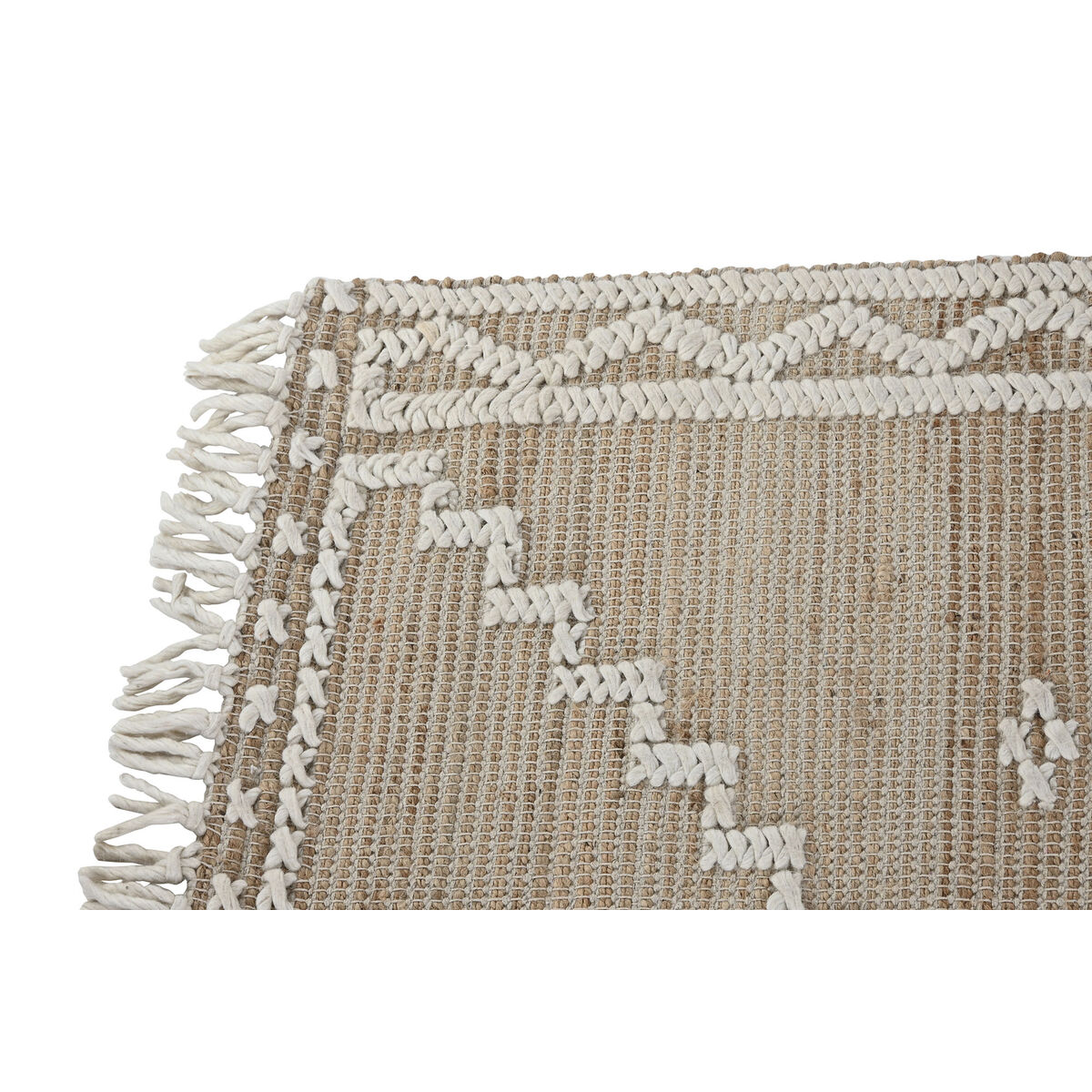 Matta Home ESPRIT Vit Naturell Boho 160 x 230 x 1 cm - 2