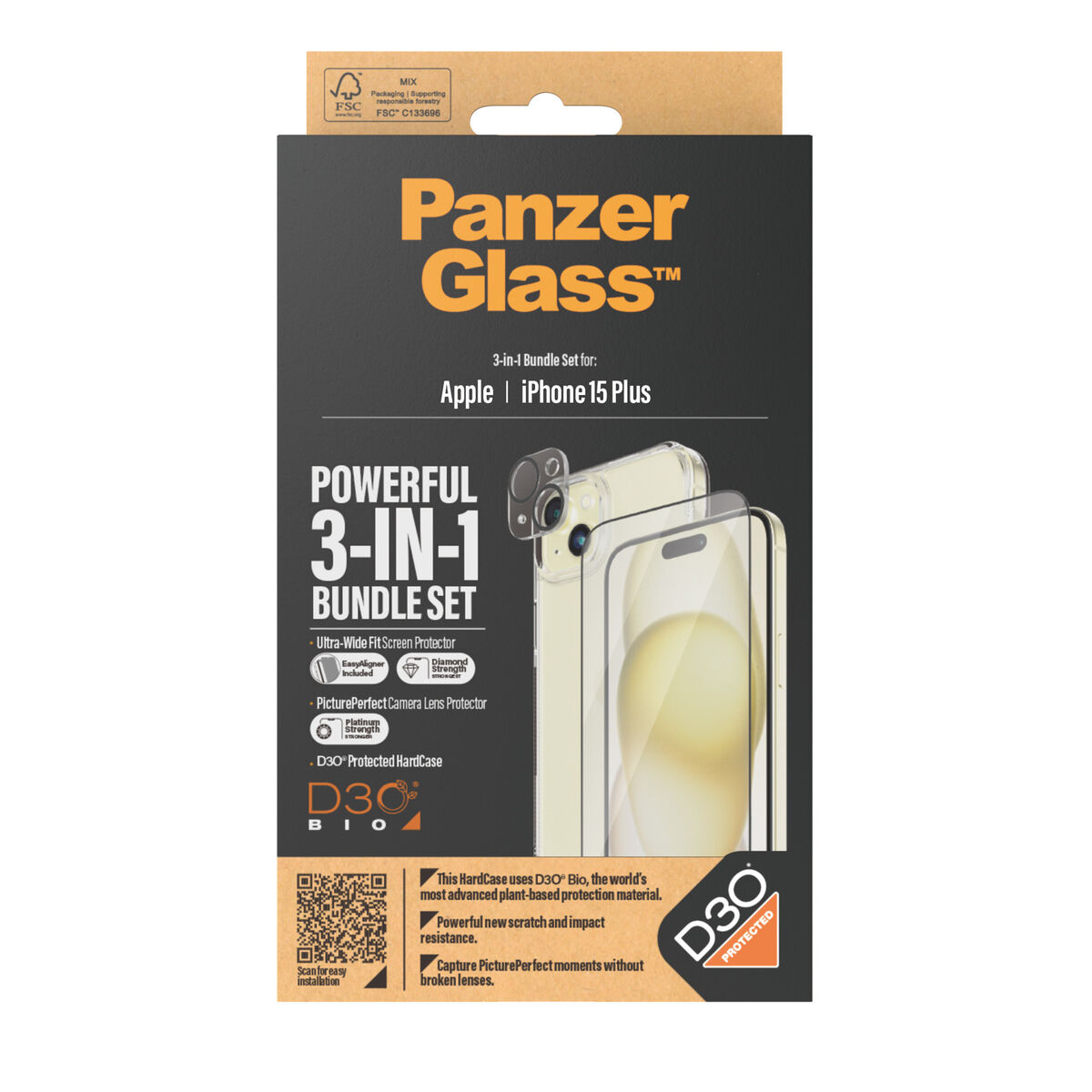 Skärmskydd för Mobiltelefon Panzer Glass B1174+2811 Apple iPhone 15 Plus - 2
