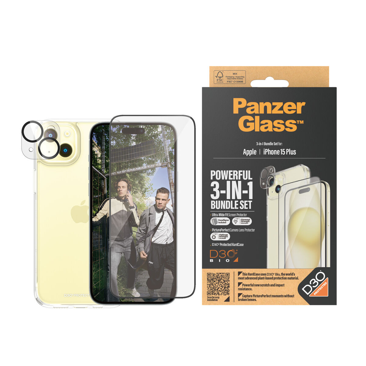 Skärmskydd för Mobiltelefon Panzer Glass B1174+2811 Apple iPhone 15 Plus - 4
