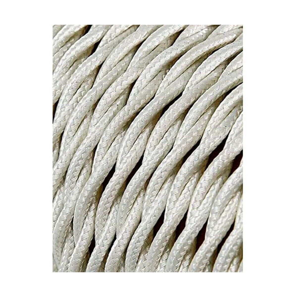 Kabel EDM 11879 Vit 2 x 0,75 mm 5 m Bomull - 3