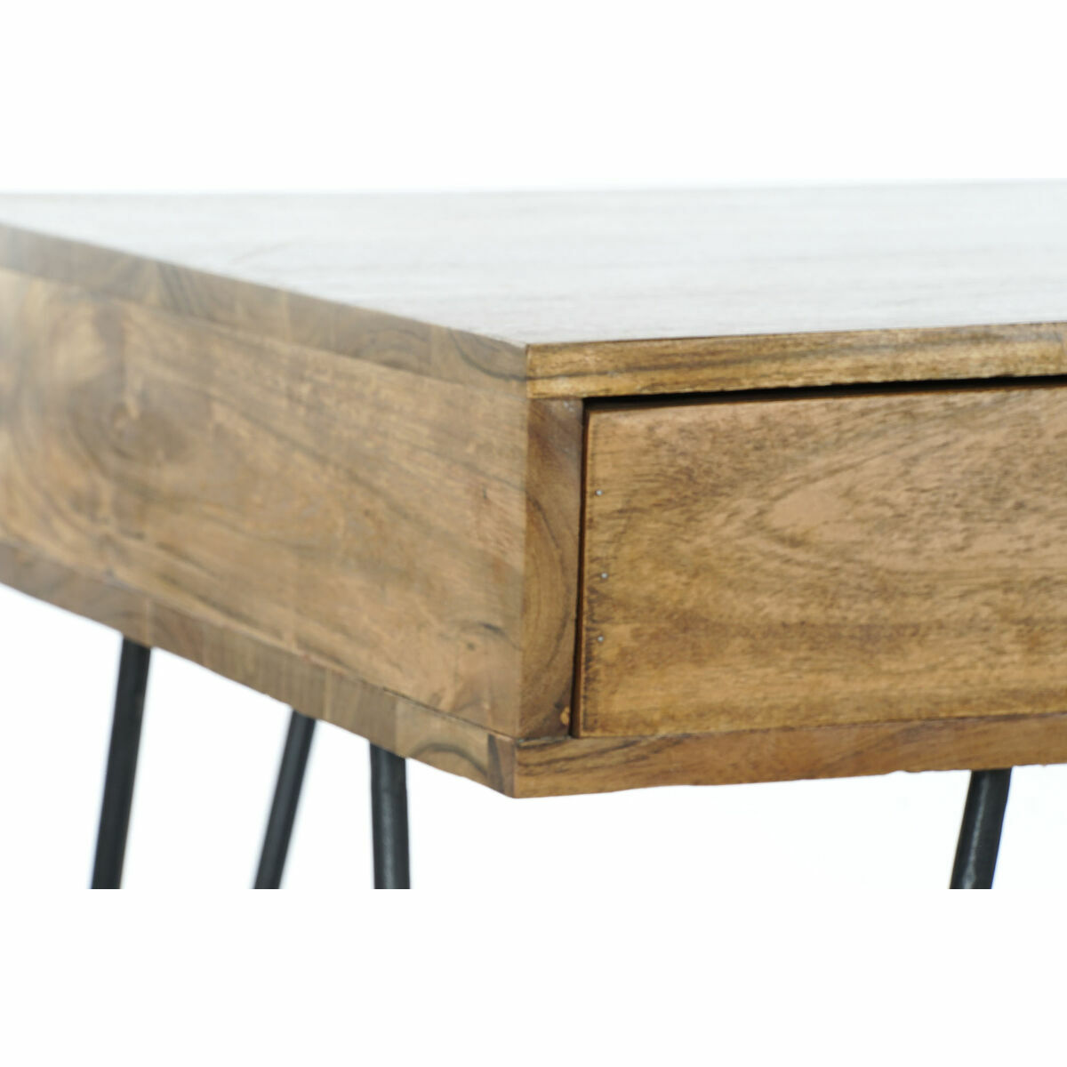 Skrivbord DKD Home Decor 115 x 55 x 76 cm Naturell Svart Metall - 5
