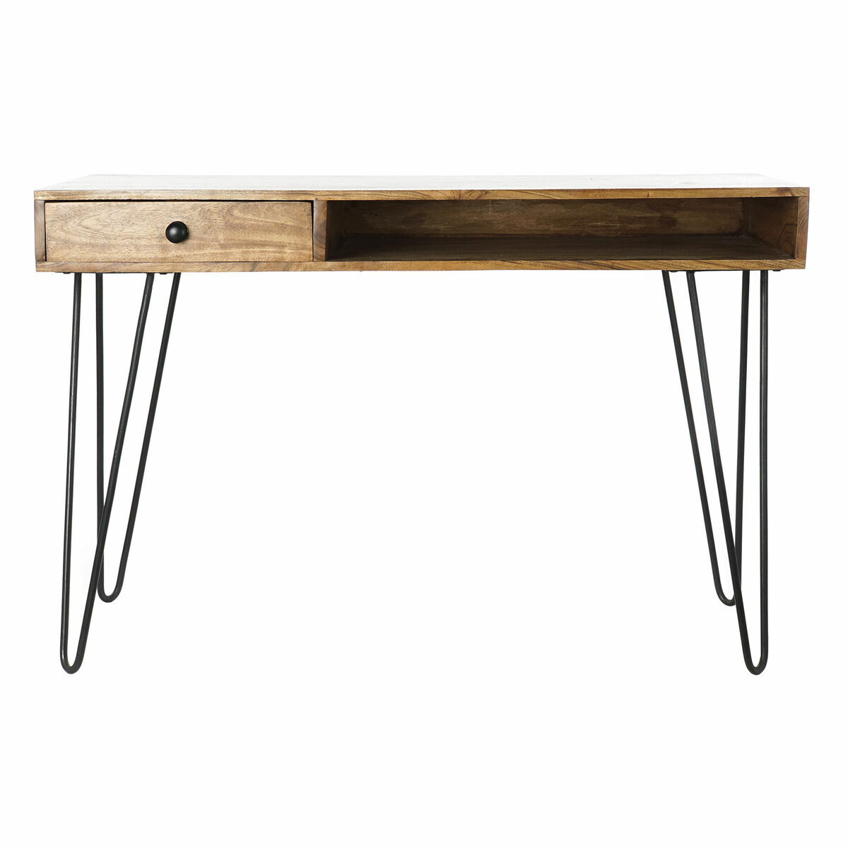 Skrivbord DKD Home Decor 115 x 55 x 76 cm Naturell Svart Metall - 6