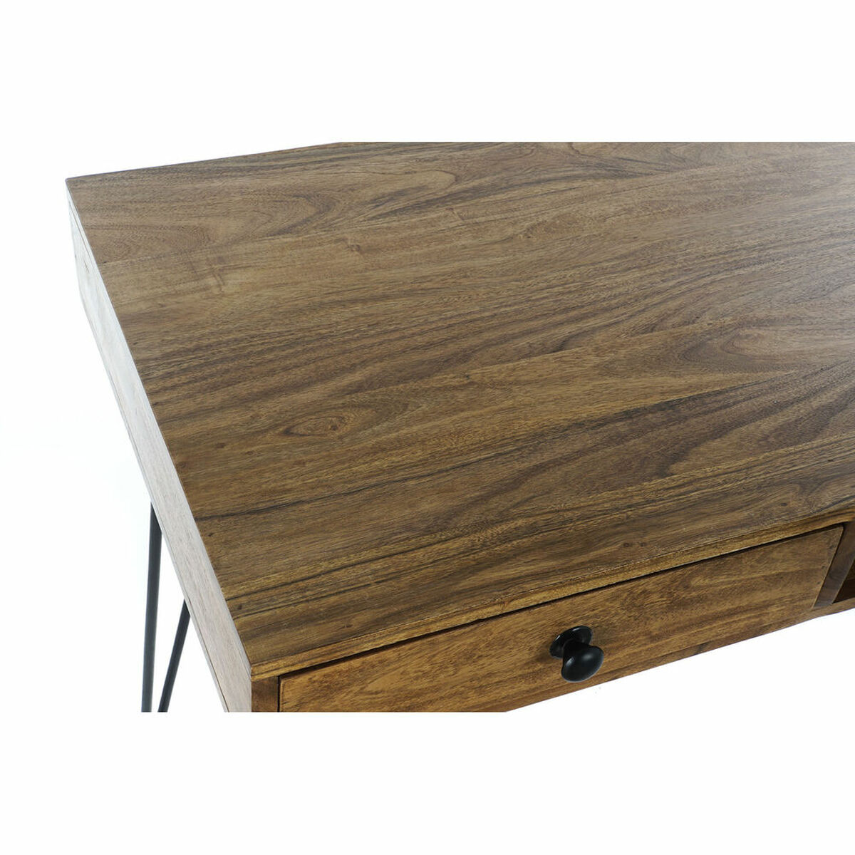 Skrivbord DKD Home Decor 115 x 55 x 76 cm Naturell Svart Metall - 2
