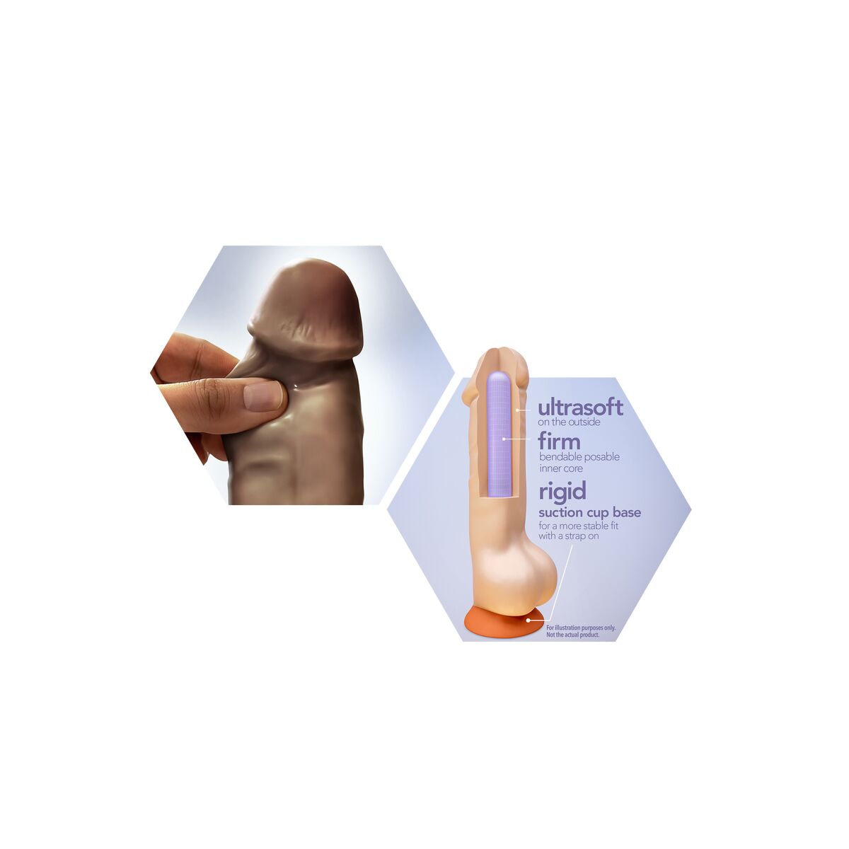 Realistisk dildo Blush Dr Skin TPE Ø 3,1 cm (12,7 cm) - 4