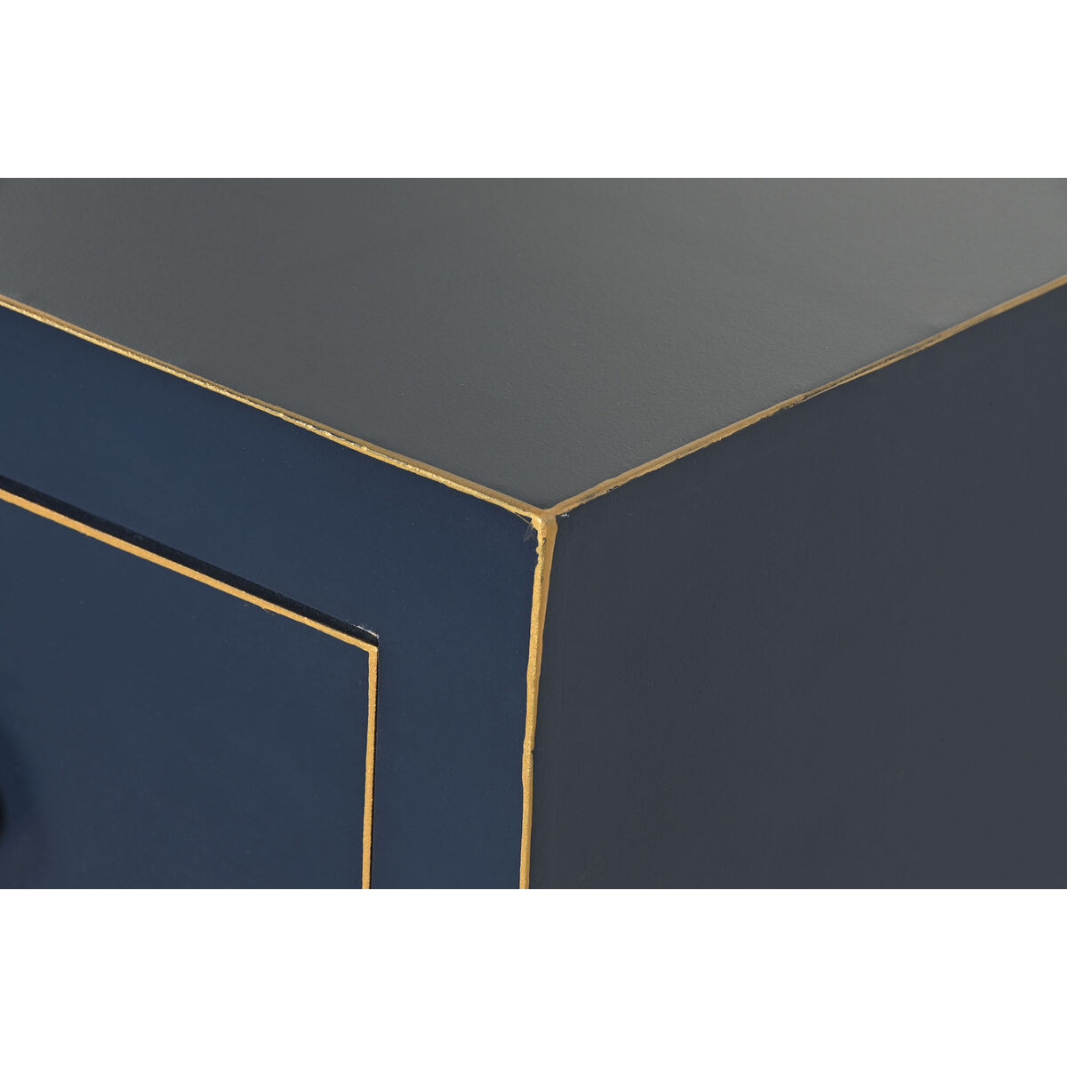 Skrivbord DKD Home Decor Blå Gyllene Metall Furu Trä MDF 110 x 35 x 78 cm - 3