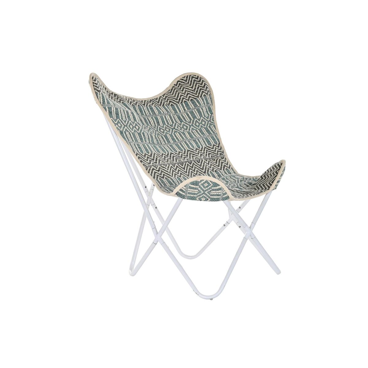 Trädgårdssoffa DKD Home Decor Blå Vit Grön Järn 74 x 65 x 90 cm