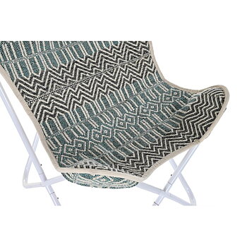 Trädgårdssoffa DKD Home Decor Blå Vit Grön Järn 74 x 65 x 90 cm