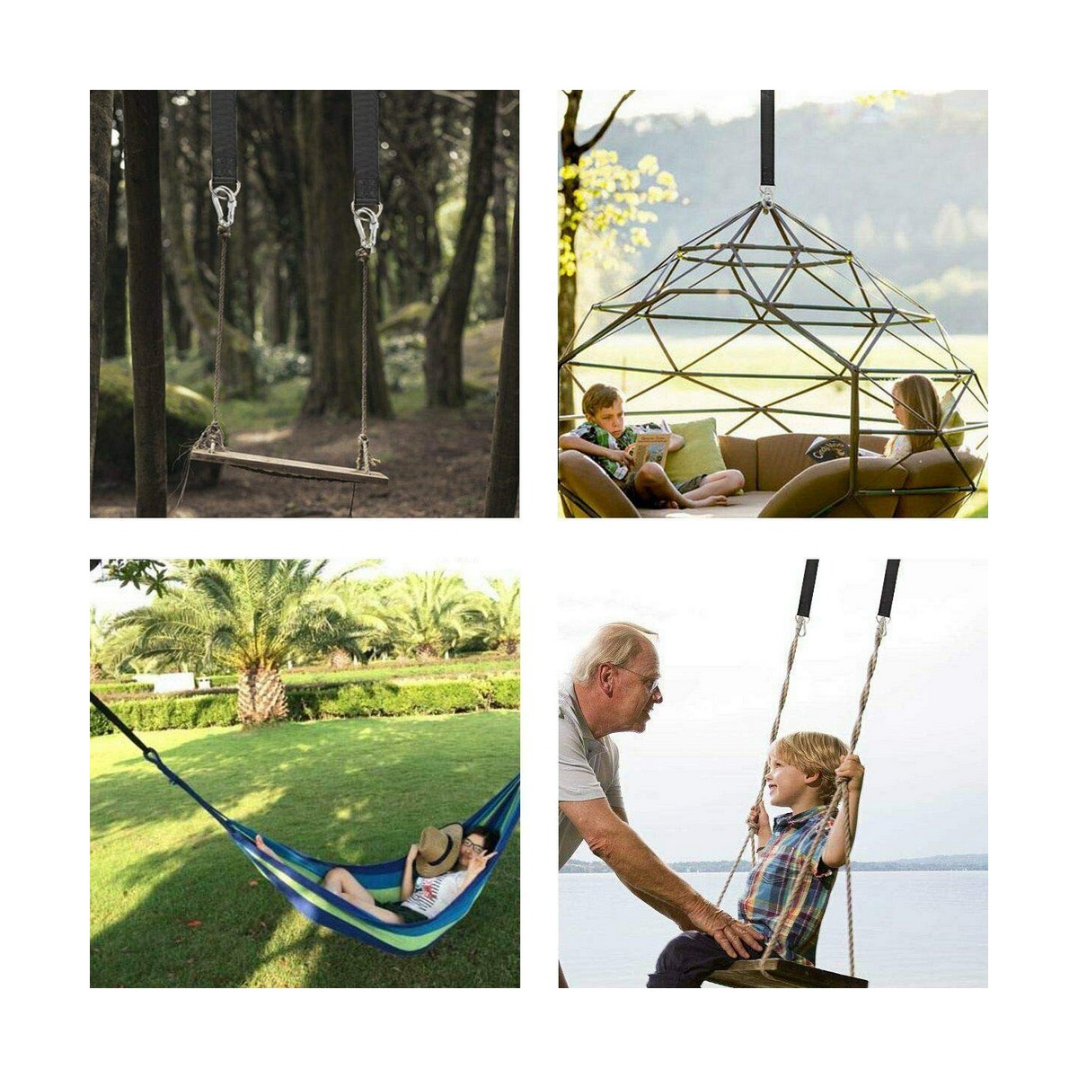 Upphängningskrok Hammockar 5 x 200 cm - 2