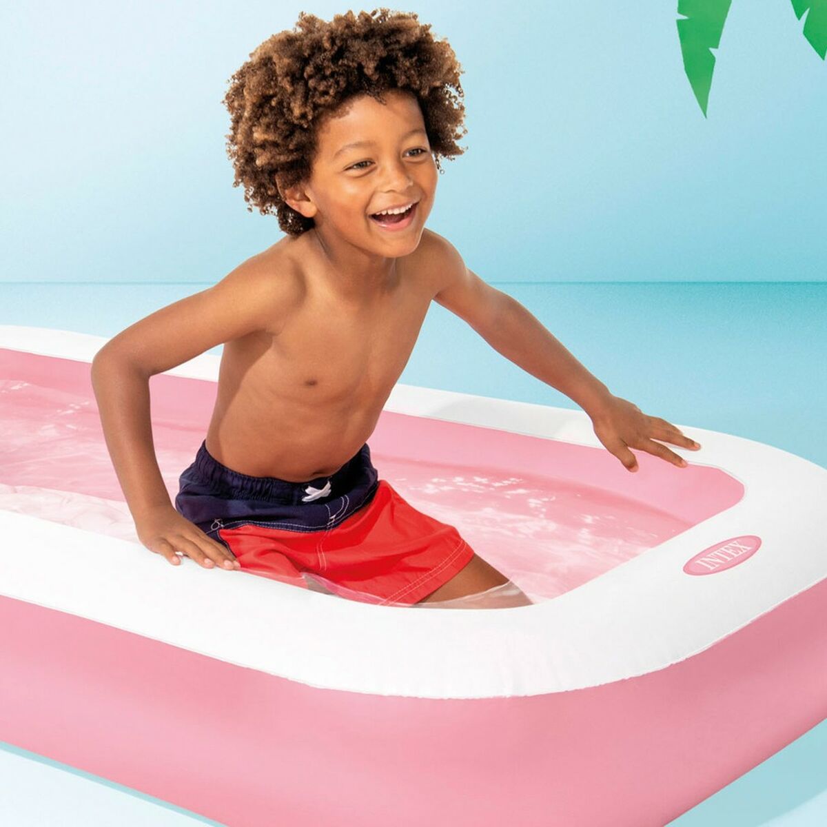 Uppblåsbar plaskpool för barn Intex Ö 90 L 167 x 26 x 101 cm Vit Rosa (6 antal) - 3