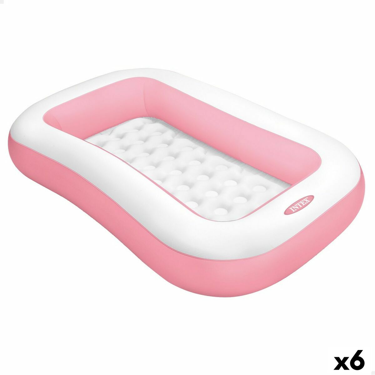 Uppblåsbar plaskpool för barn Intex Ö 90 L 167 x 26 x 101 cm Vit Rosa (6 antal) - 7