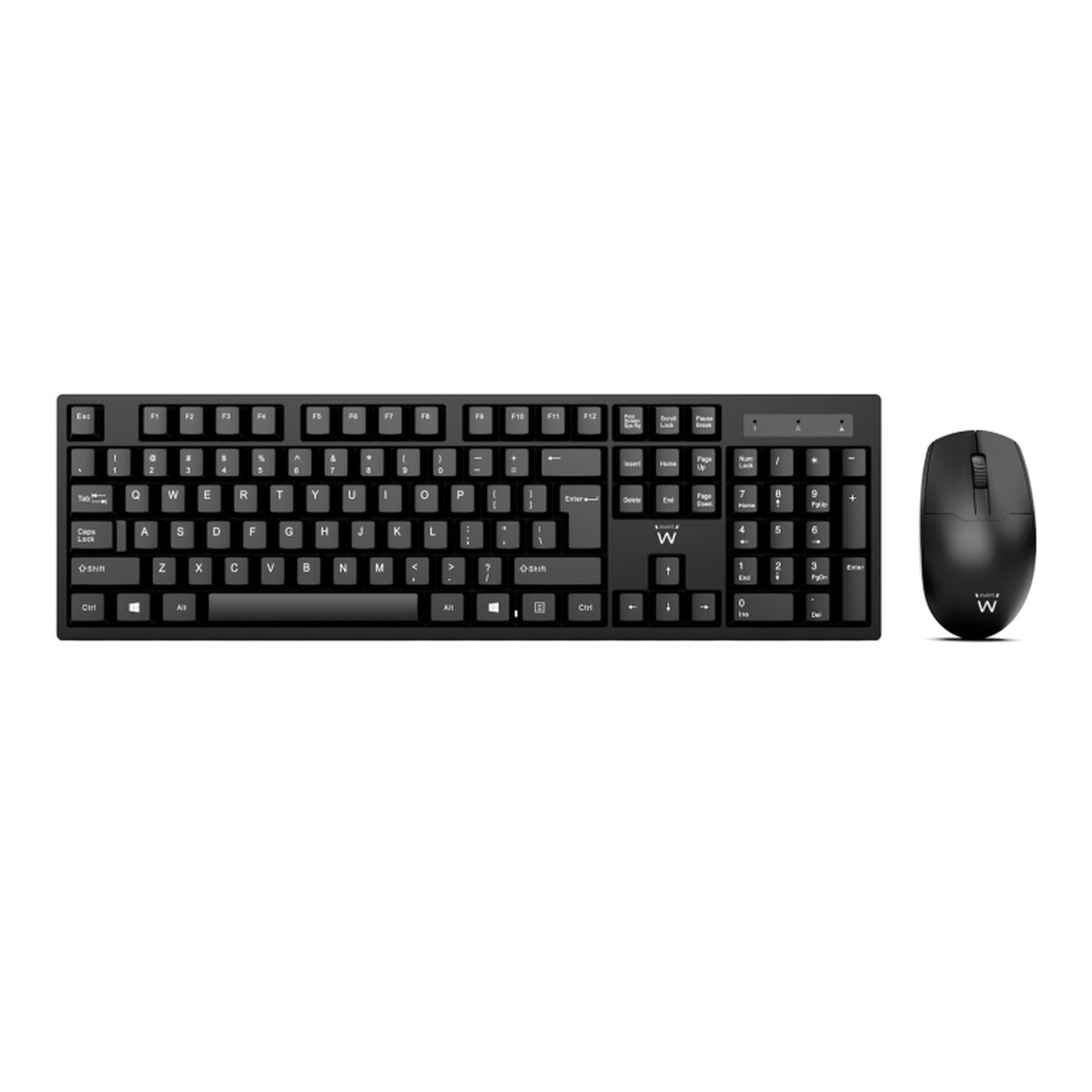 Trådlöst Tangentbord och Mus Ewent EW3281 Svart Qwerty Spanska QWERTY