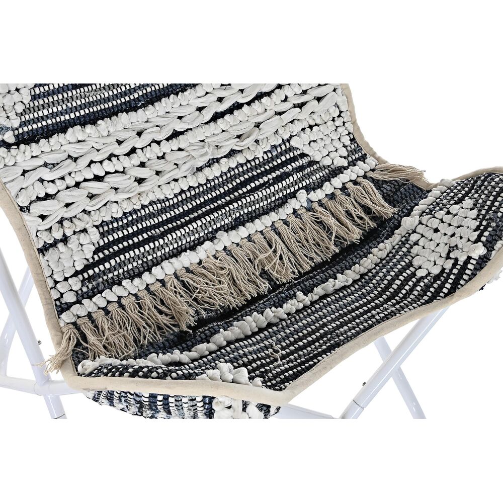 Trädgårdssoffa DKD Home Decor Vit Svart Järn 74 x 65 x 90 cm - 8