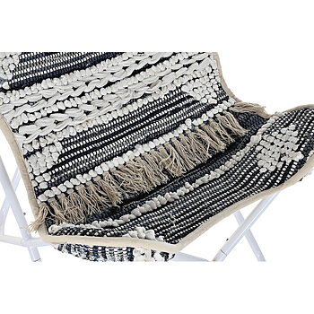 Trädgårdssoffa DKD Home Decor Vit Svart Järn 74 x 65 x 90 cm
