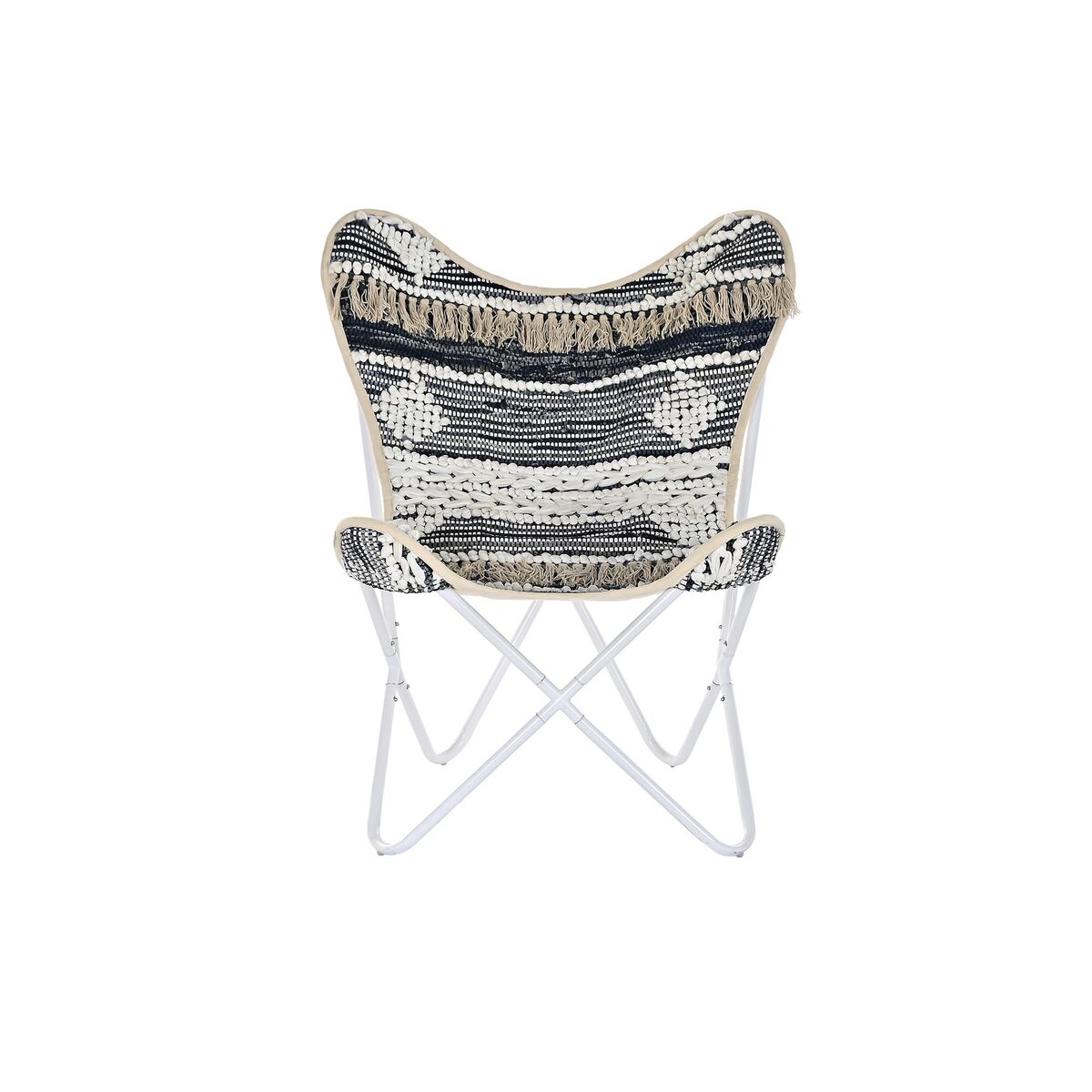 Trädgårdssoffa DKD Home Decor Vit Svart Järn 74 x 65 x 90 cm - 15