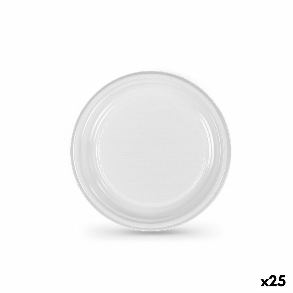 Set med återanvändbara tallrikar Algon Vit Plast 17 cm (25 antal) - 3