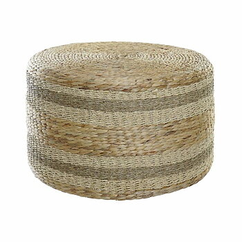 Fotpall DKD Home Decor Fibrer Naturell Sjögräs (65 x 65 x 39 cm)