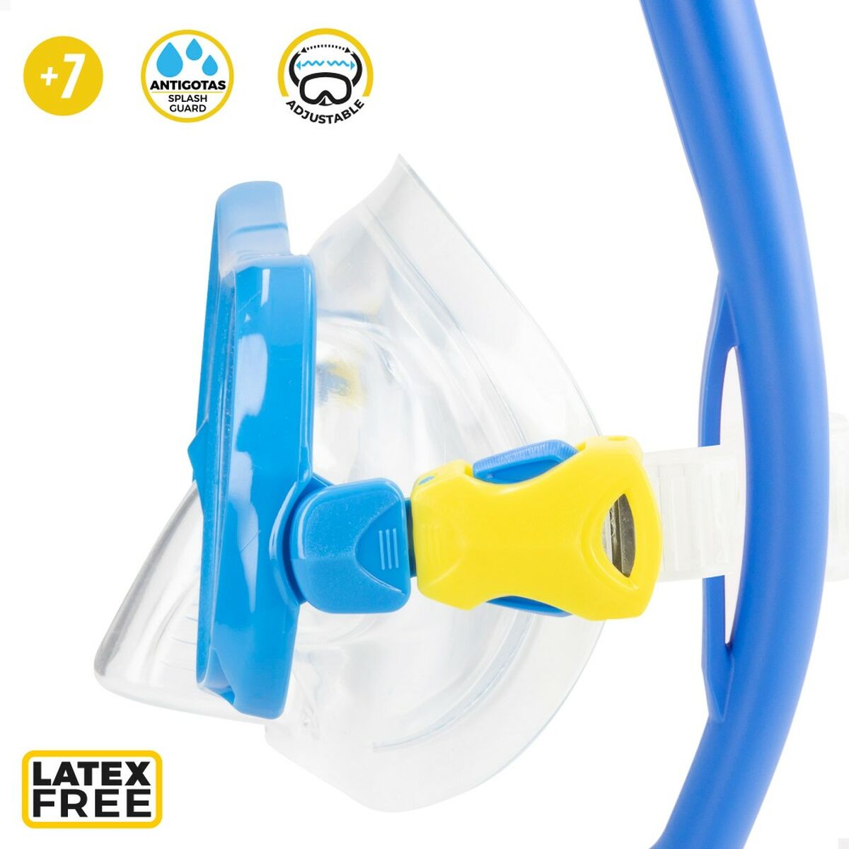 Dykmask med snorkel och simfötter AquaSport Blå Junior (2 antal) - 11