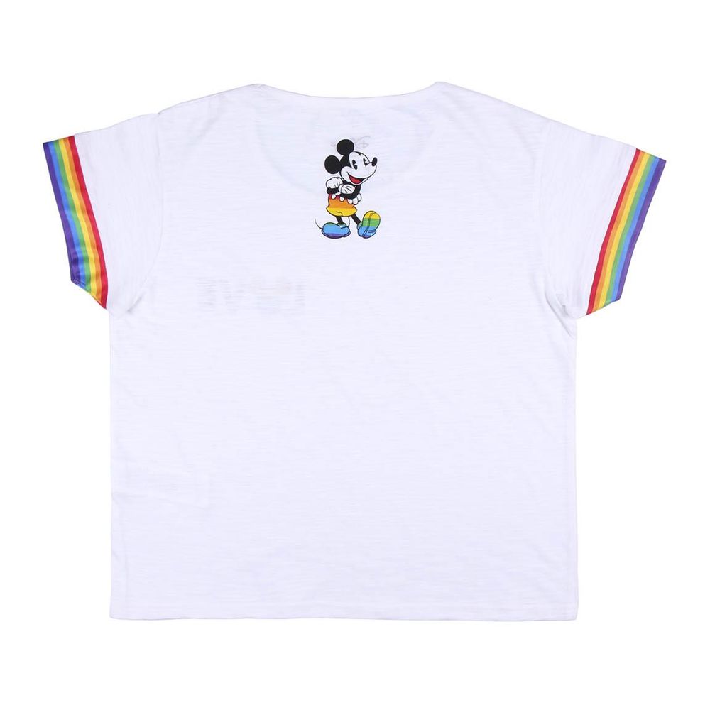 T-shirt med kortärm Dam Disney Love Pride Vit - 3