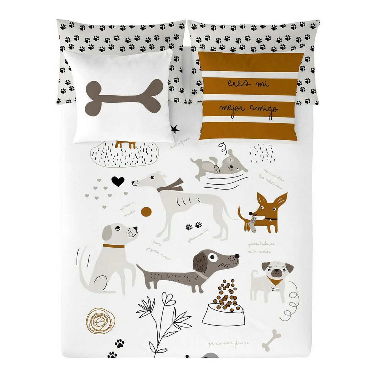 Påslakan Panzup Dogs Säng 180/190 (260 x 220 cm) - 7