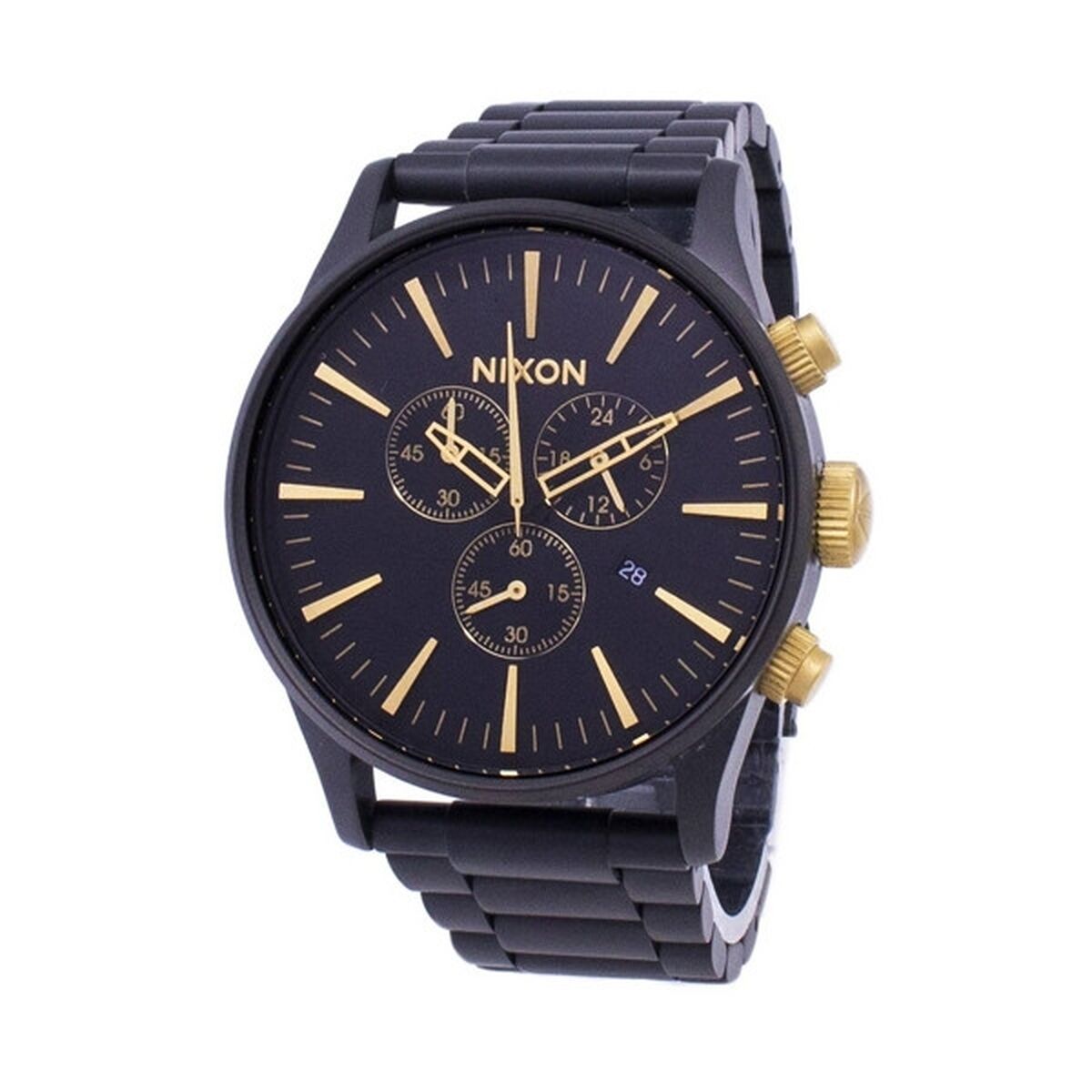Herrklocka Nixon A386-1041 Svart Guld