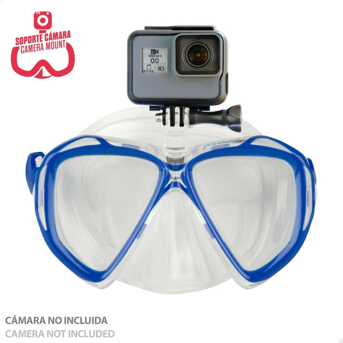 Snorkel och cyklop AquaSport Blå Vuxna (2 antal) - 5