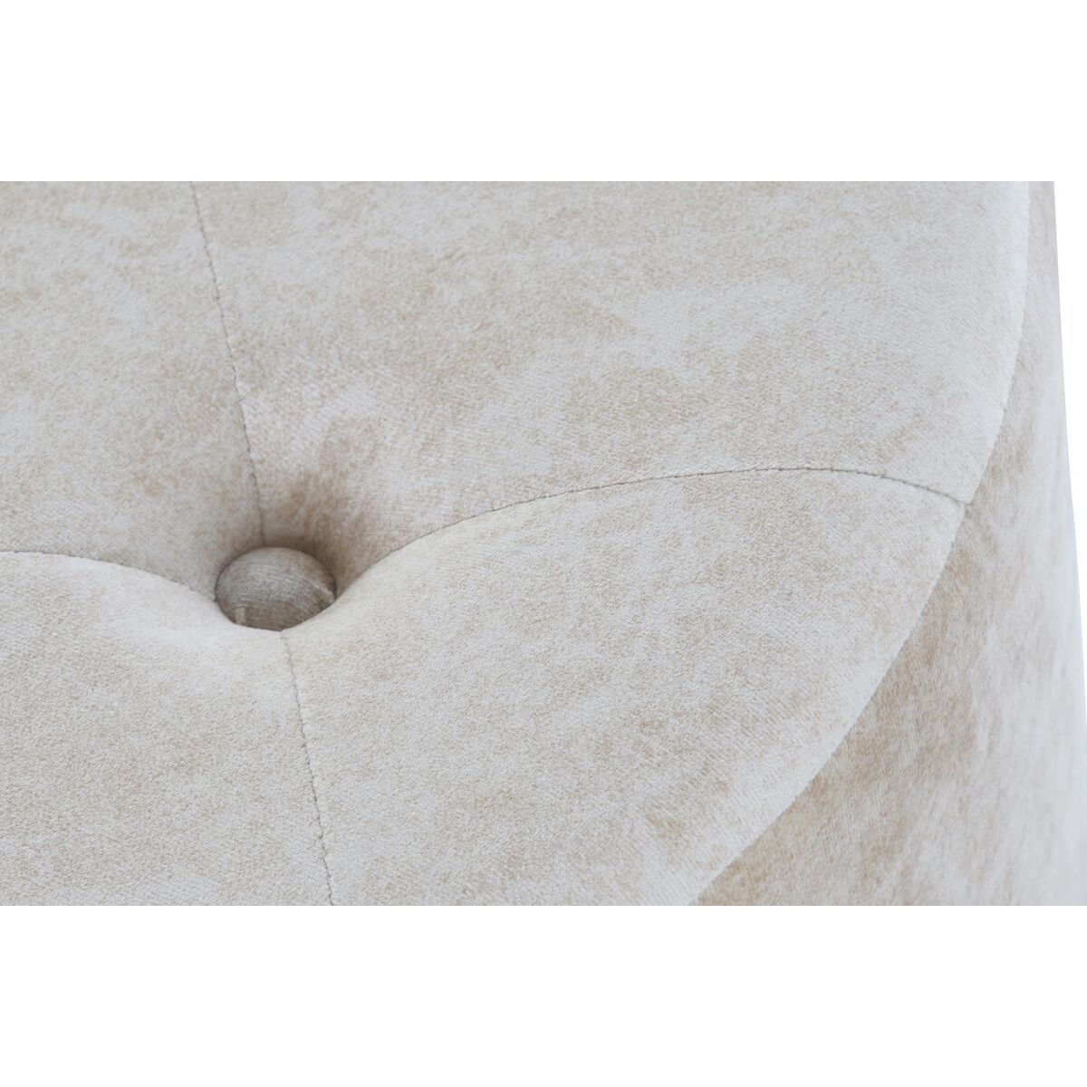 Fotpall DKD Home Decor Beige Gyllene Metall Polyester (63 x 63 x 42 cm) - 4