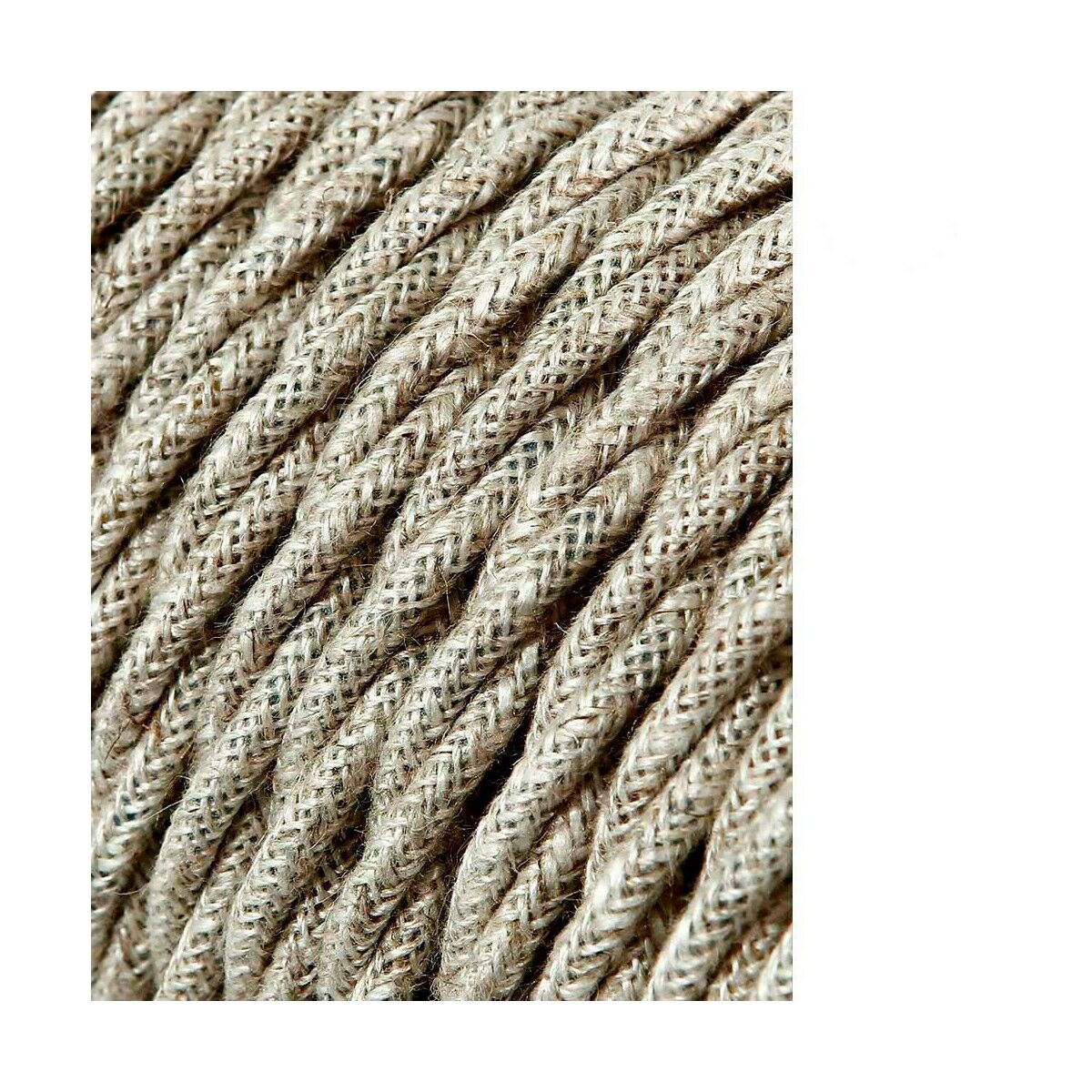 Kabel EDM 11881 Beige linne 2 x 0,75 mm 5 m - 2