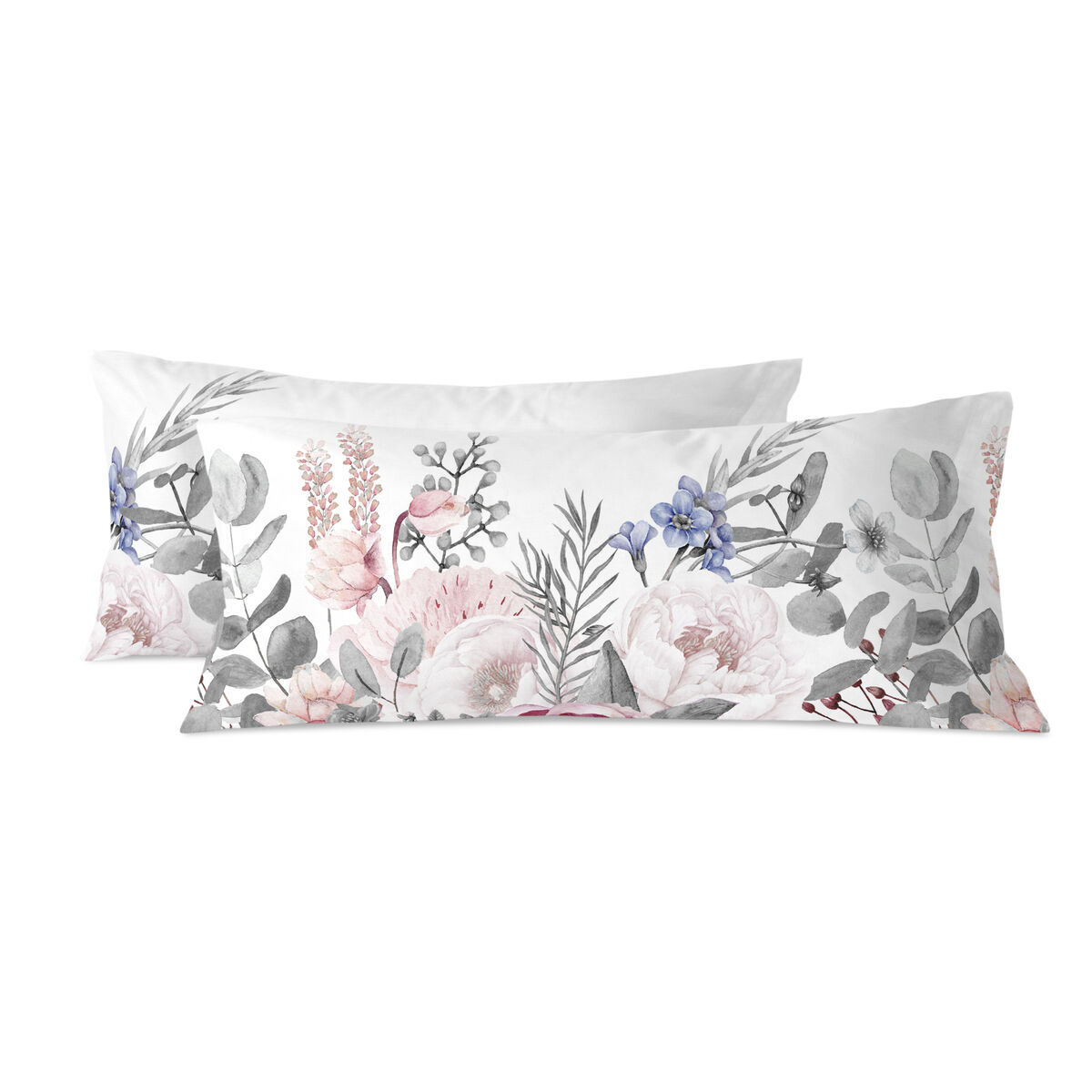 Örngott HappyFriday Delicate bouquet  Multicolour 45 x 110 cm (2 antal) - 4