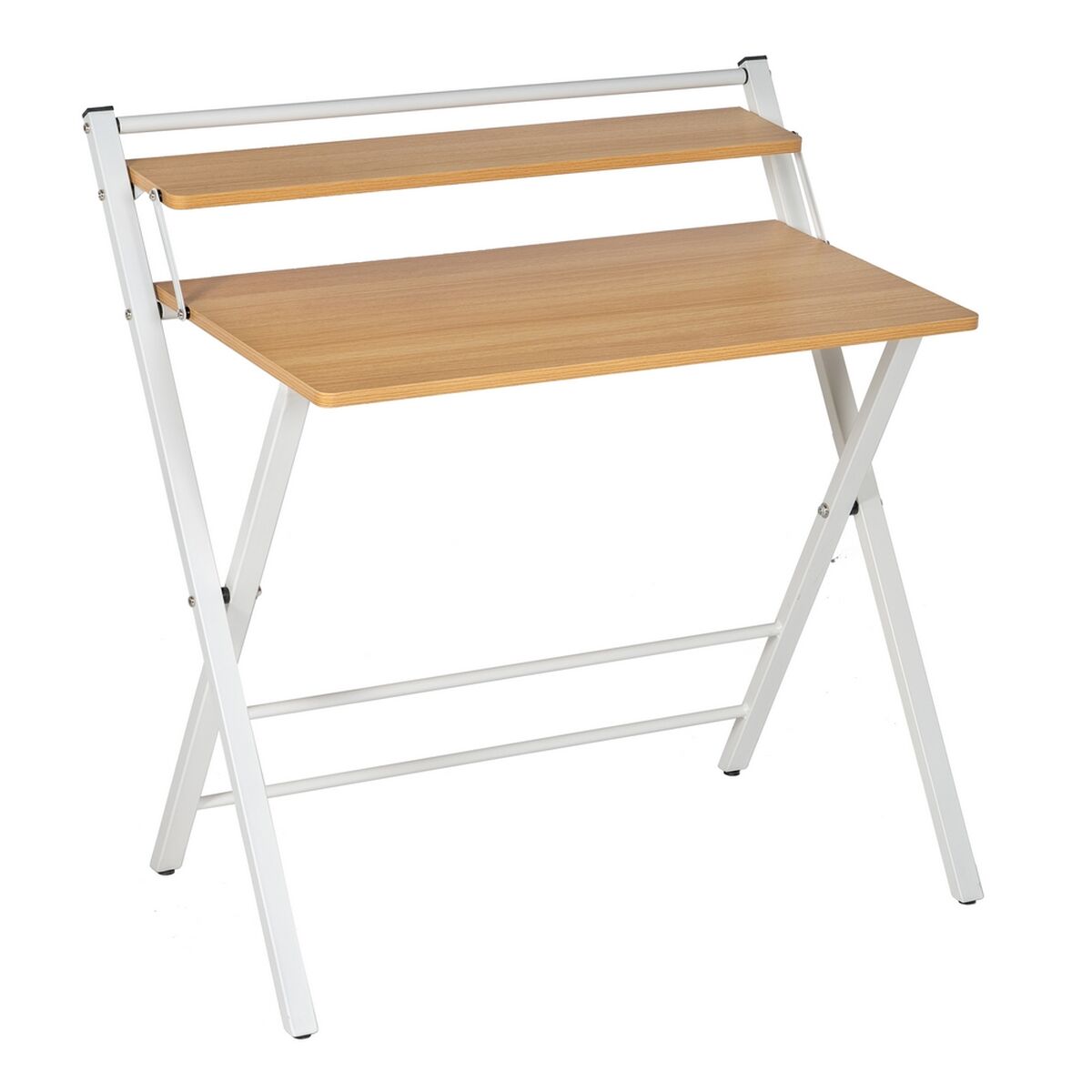 Skrivbord Vit Naturell Järn Trä MDF 87 x 56 x 87 cm