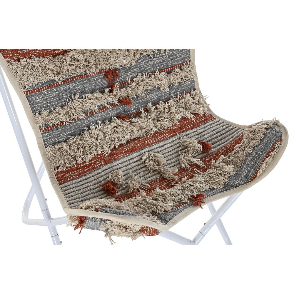 Trädgårdssoffa DKD Home Decor Vit Orange Järn 74 x 65 x 90 cm - 2