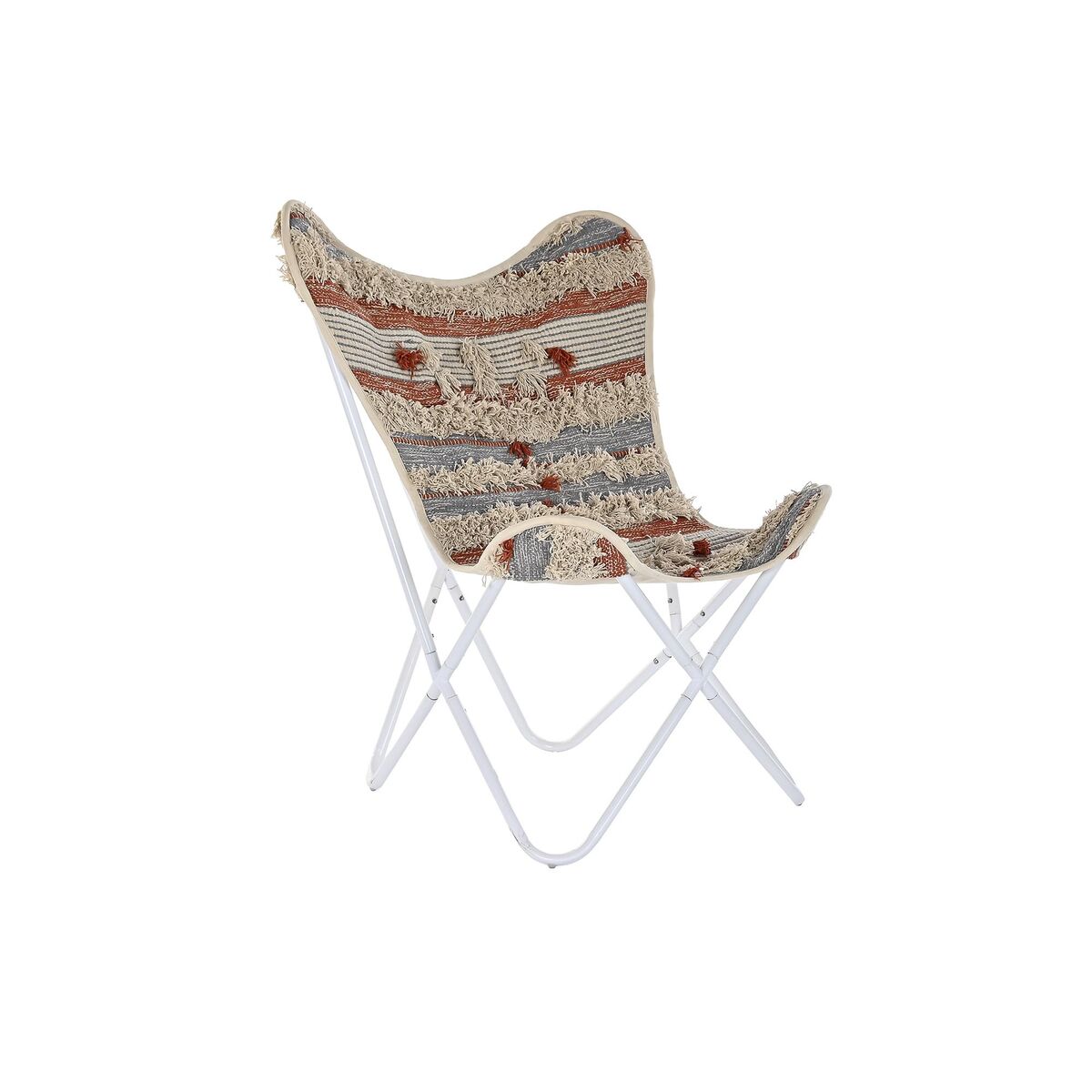Trädgårdssoffa DKD Home Decor Vit Orange Järn 74 x 65 x 90 cm - 10