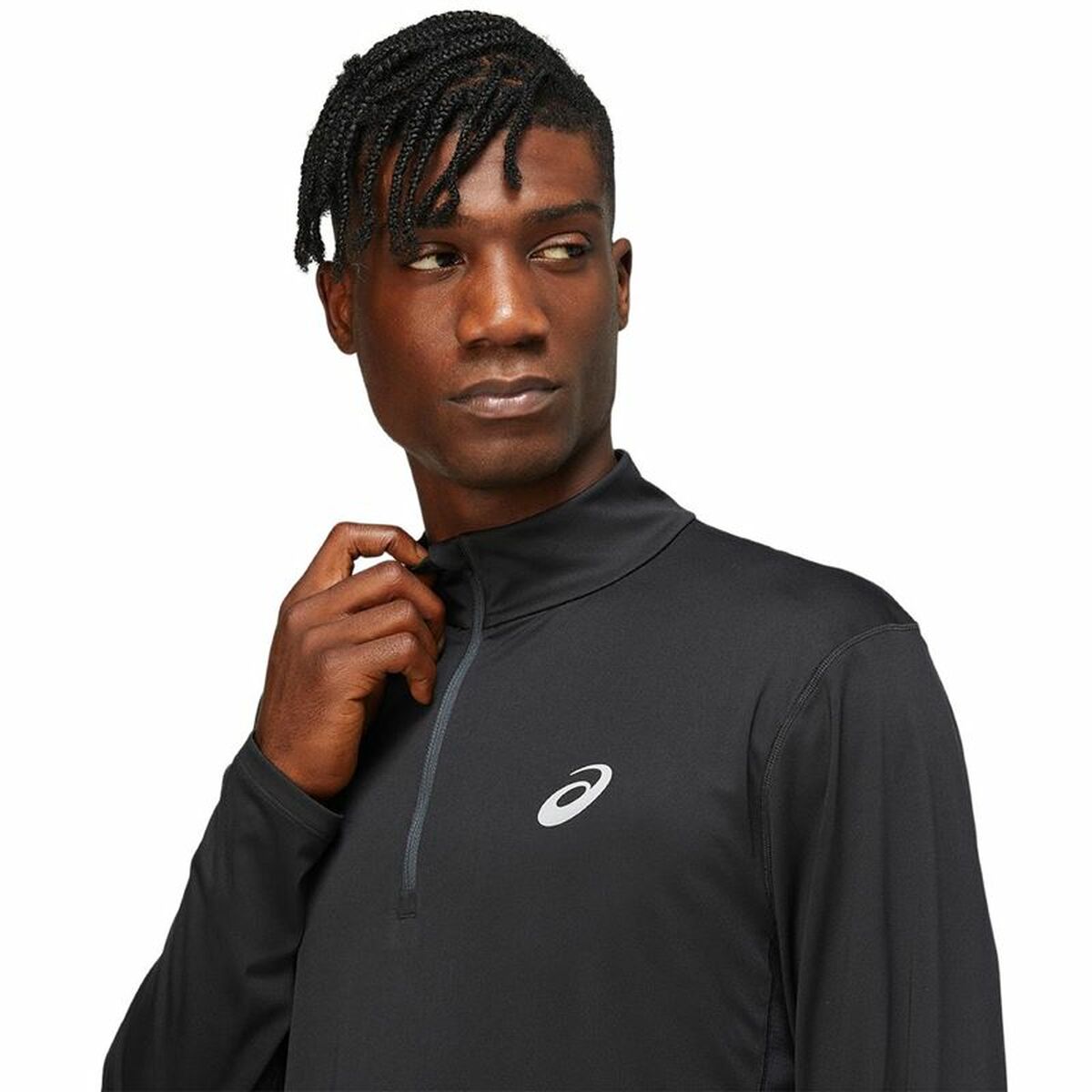T-shirt med lång ärm Herr Asics Core 1/2 Svart Med blixtlås - 13