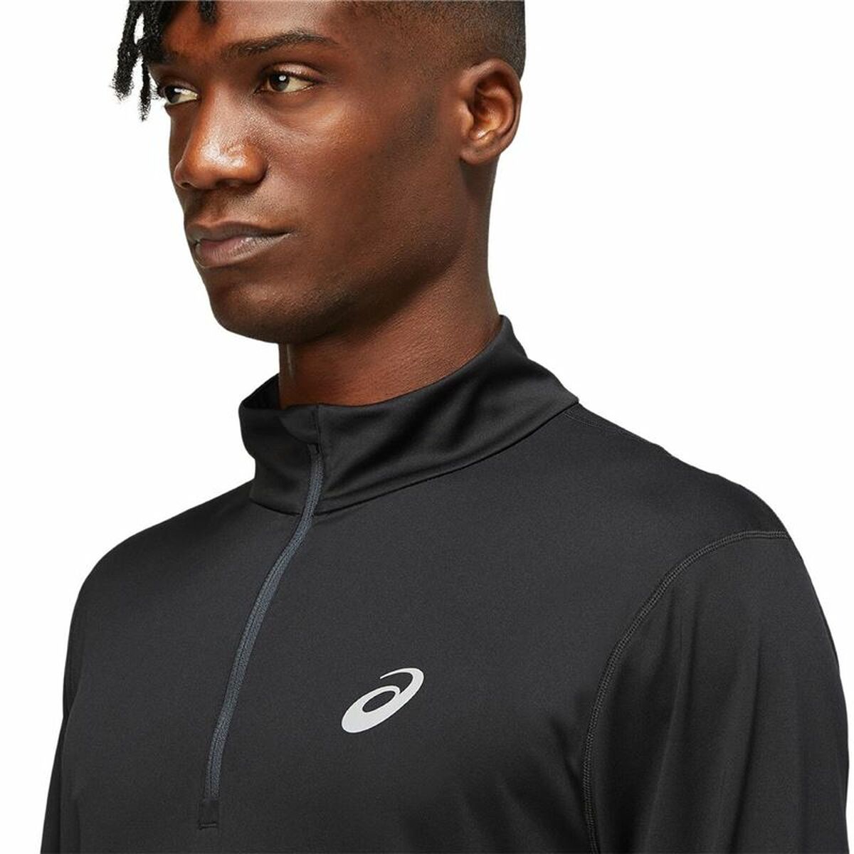 T-shirt med lång ärm Herr Asics Core 1/2 Svart Med blixtlås - 5