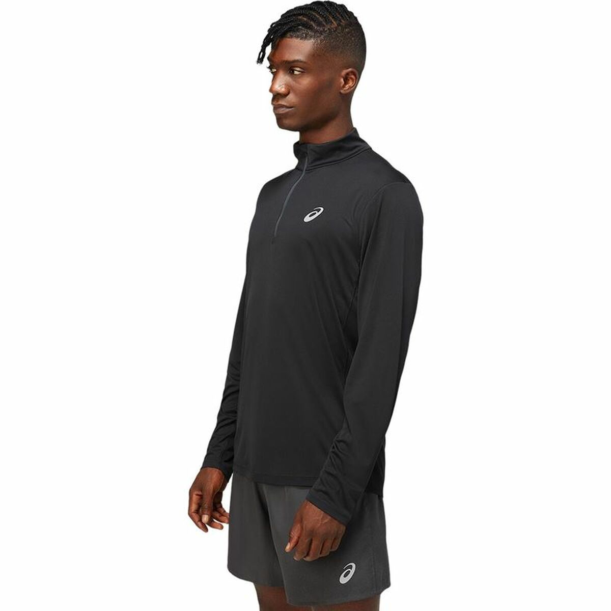 T-shirt med lång ärm Herr Asics Core 1/2 Svart Med blixtlås - 9